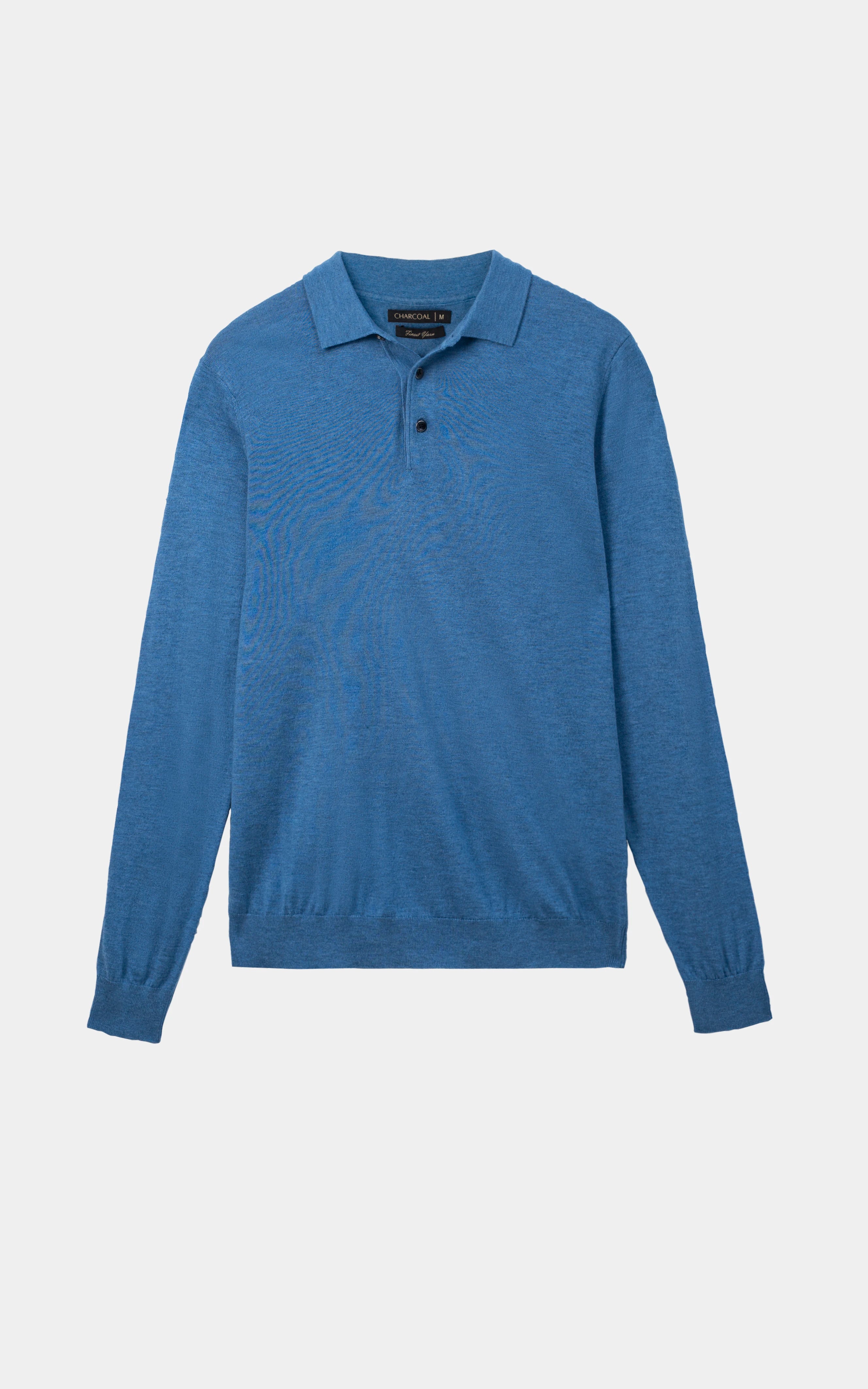 Polo Collar Sweater Blue