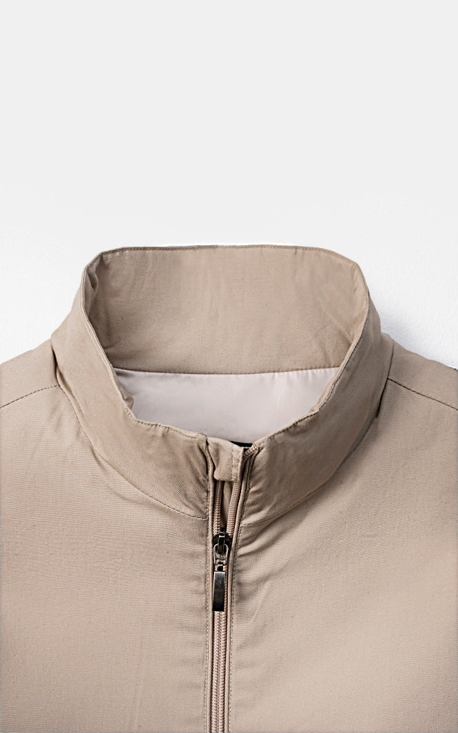 PUFFER SLEEVELESS JACKET LIGHT KHAKI