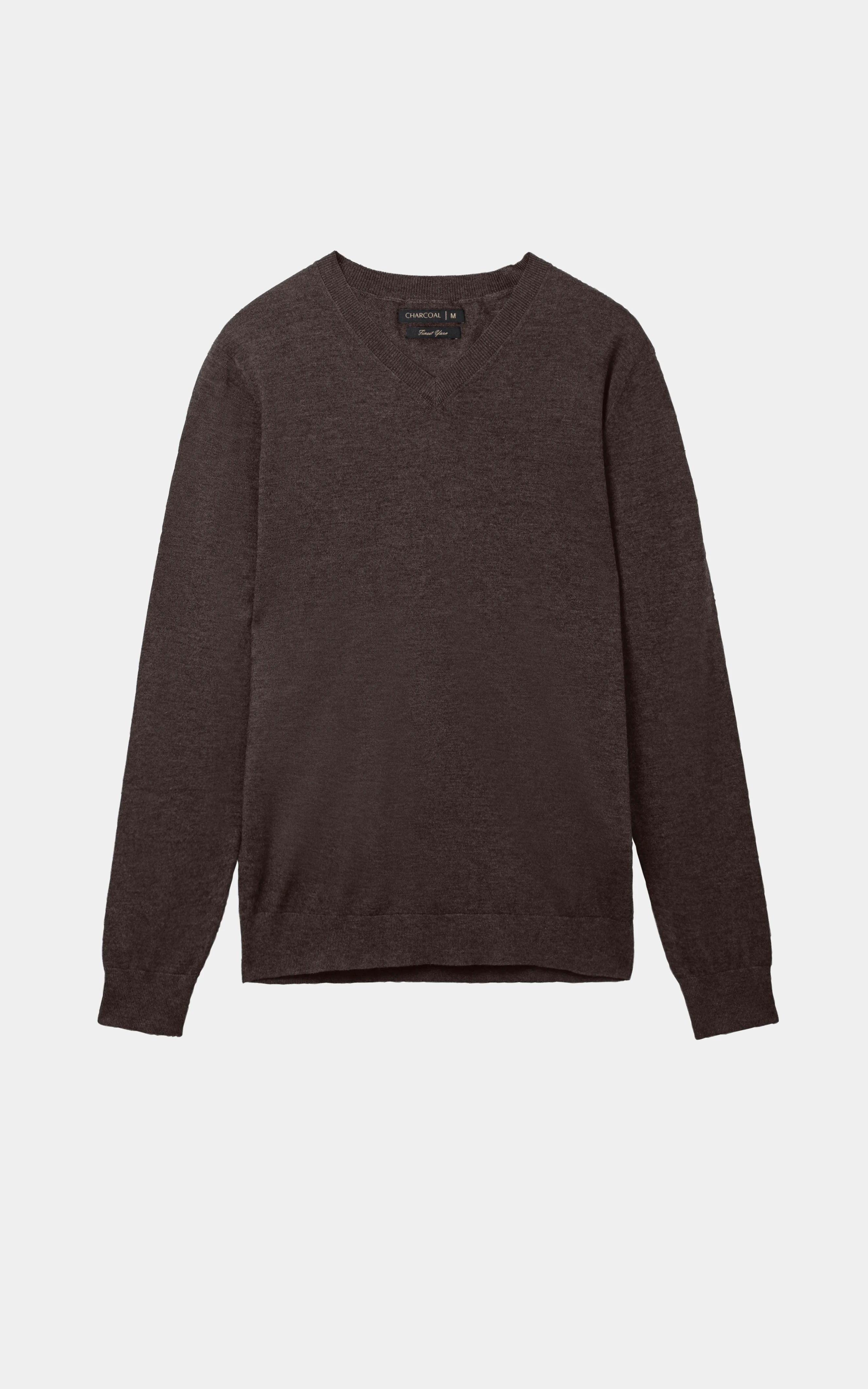 V-Neck Sweater Brown melange