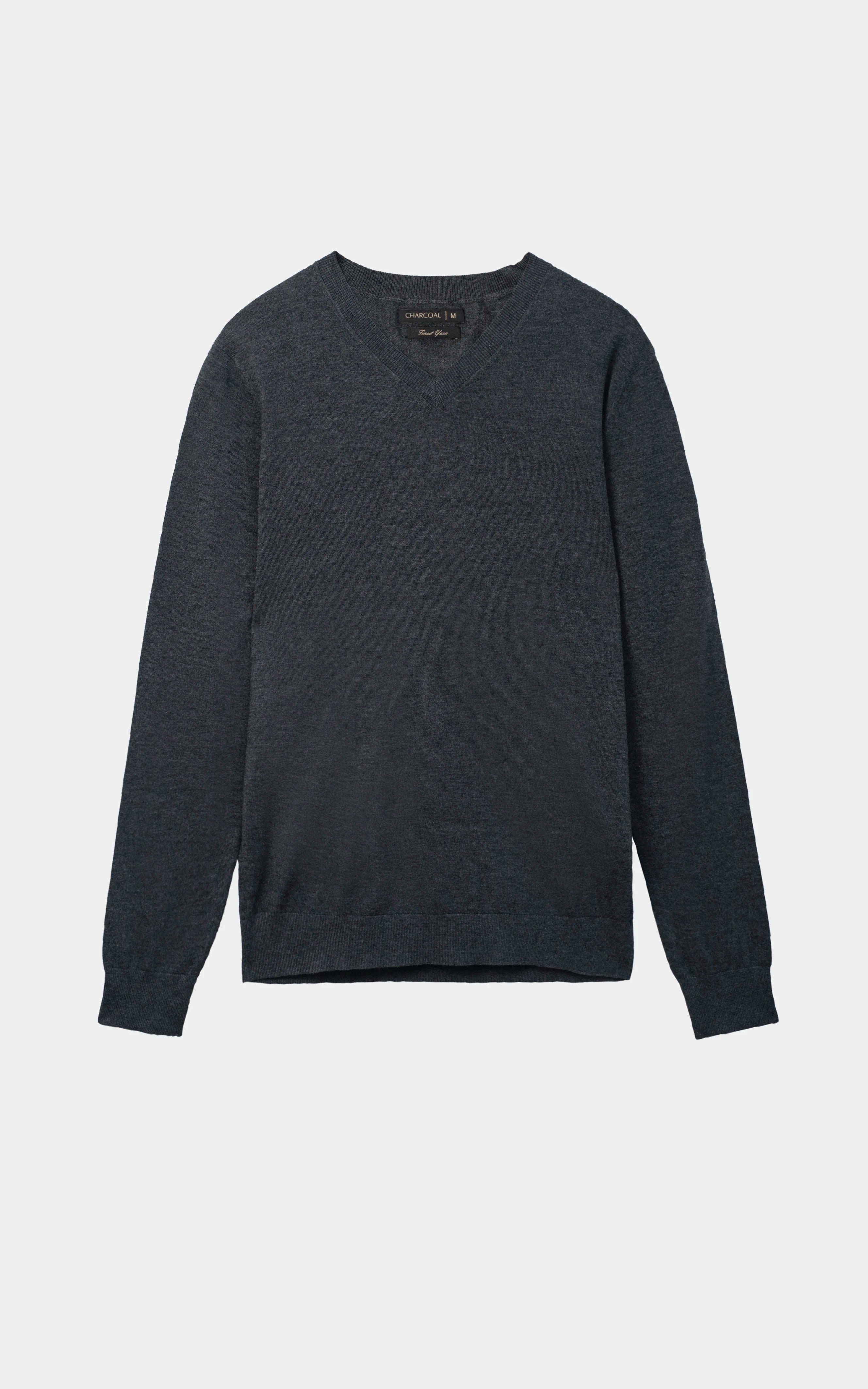 V-Neck Sweater Grey melange