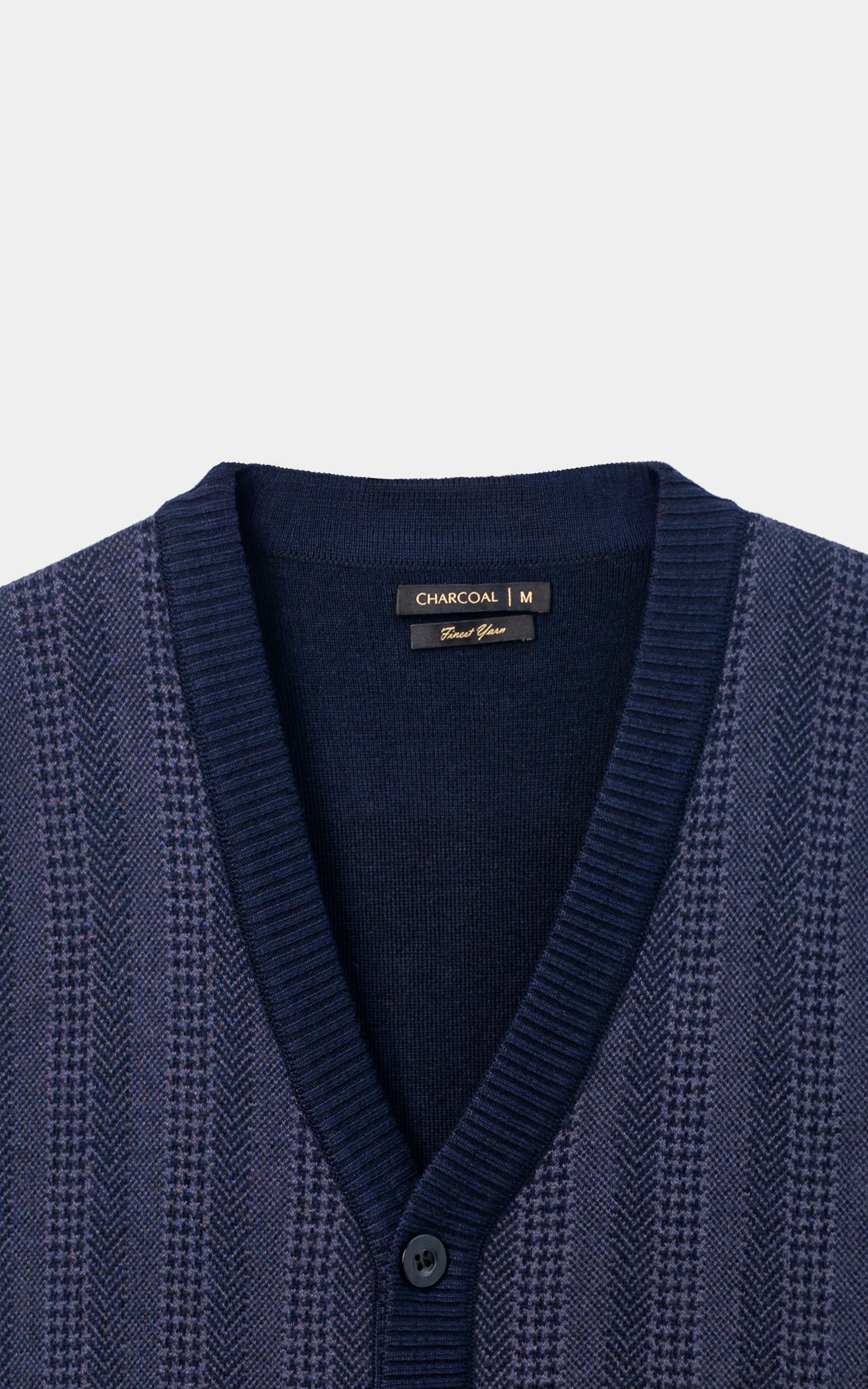 Sleeveless Cardigan Sweater Navy