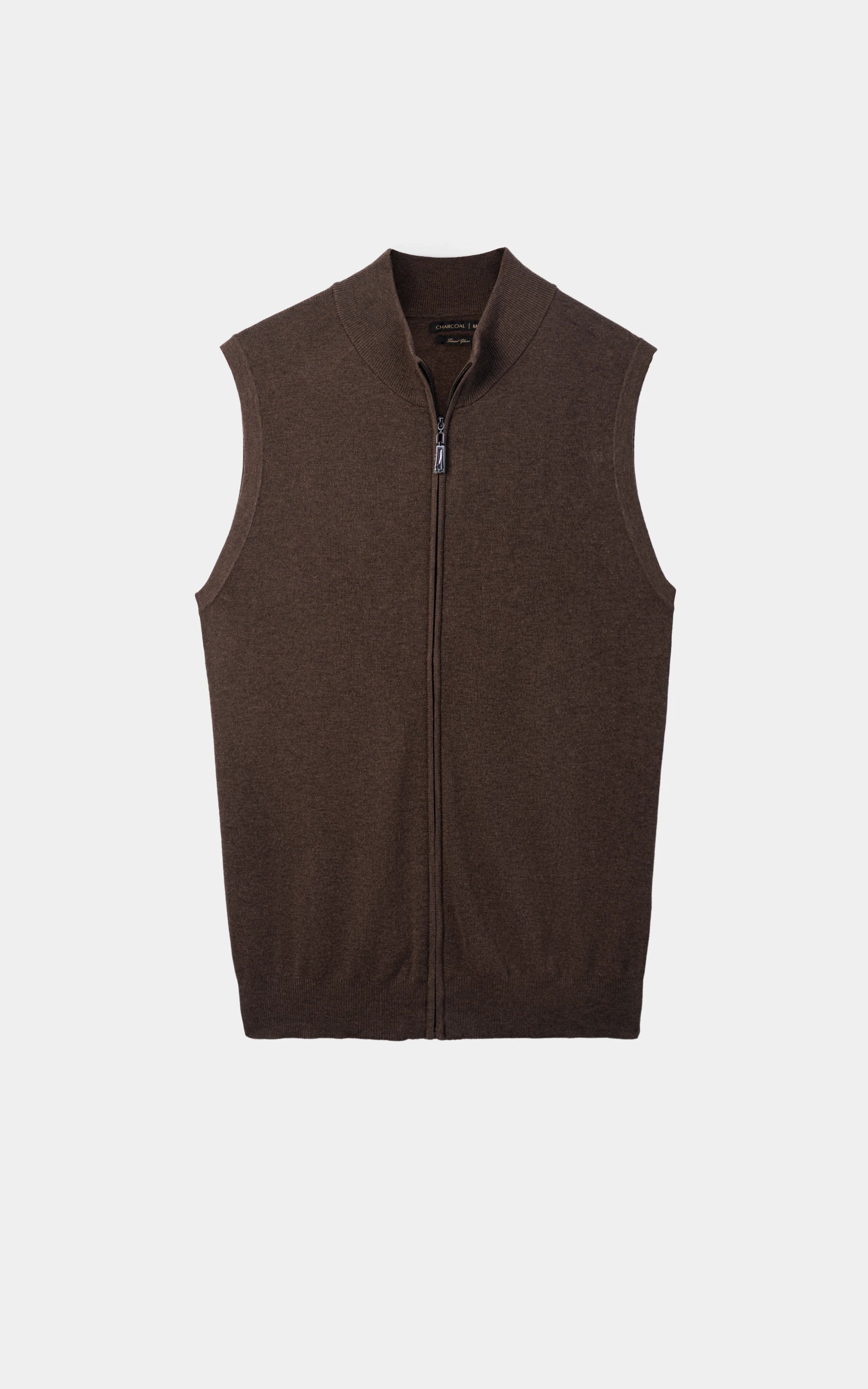 Sweater full zip Brown