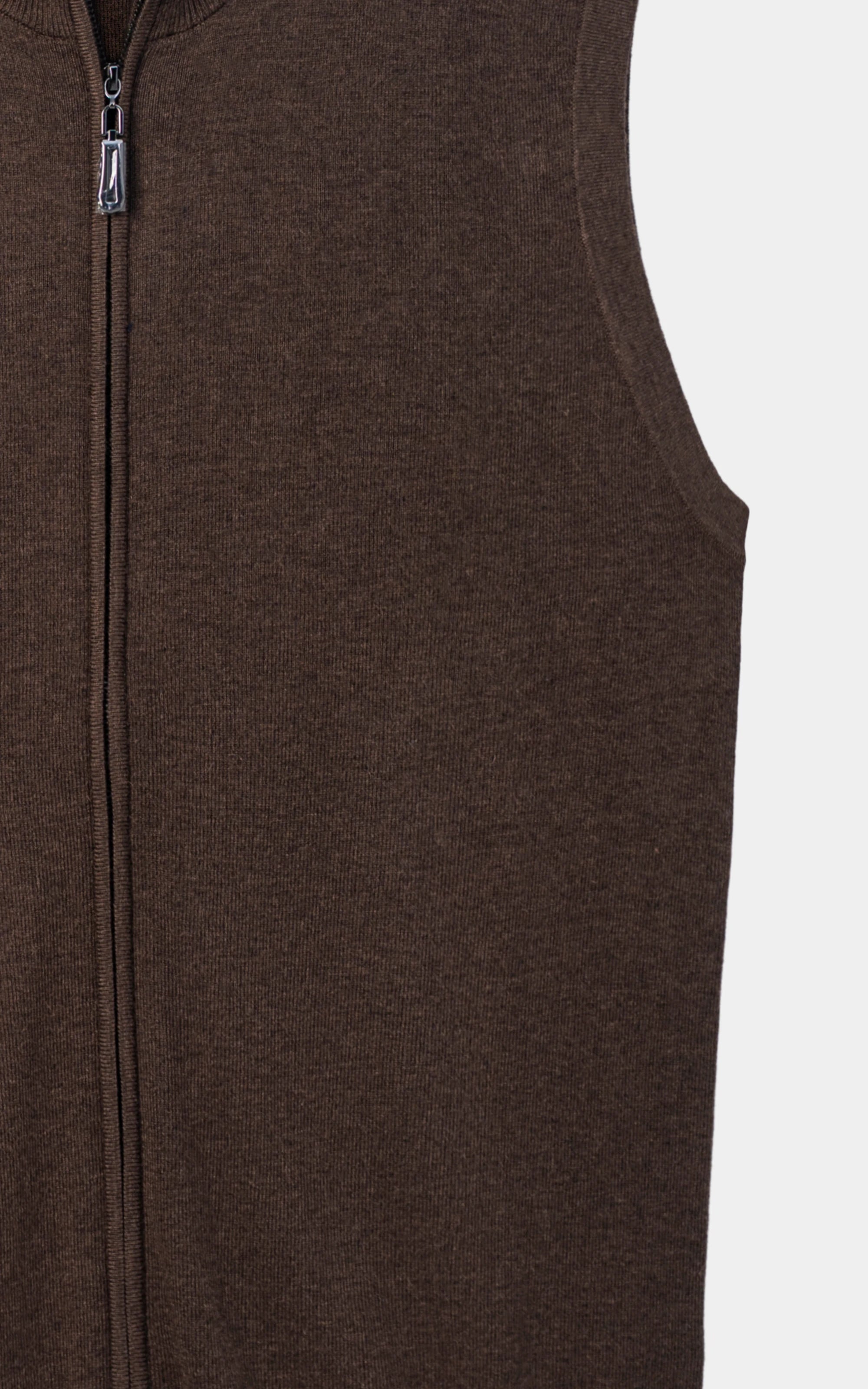 Sweater full zip Brown