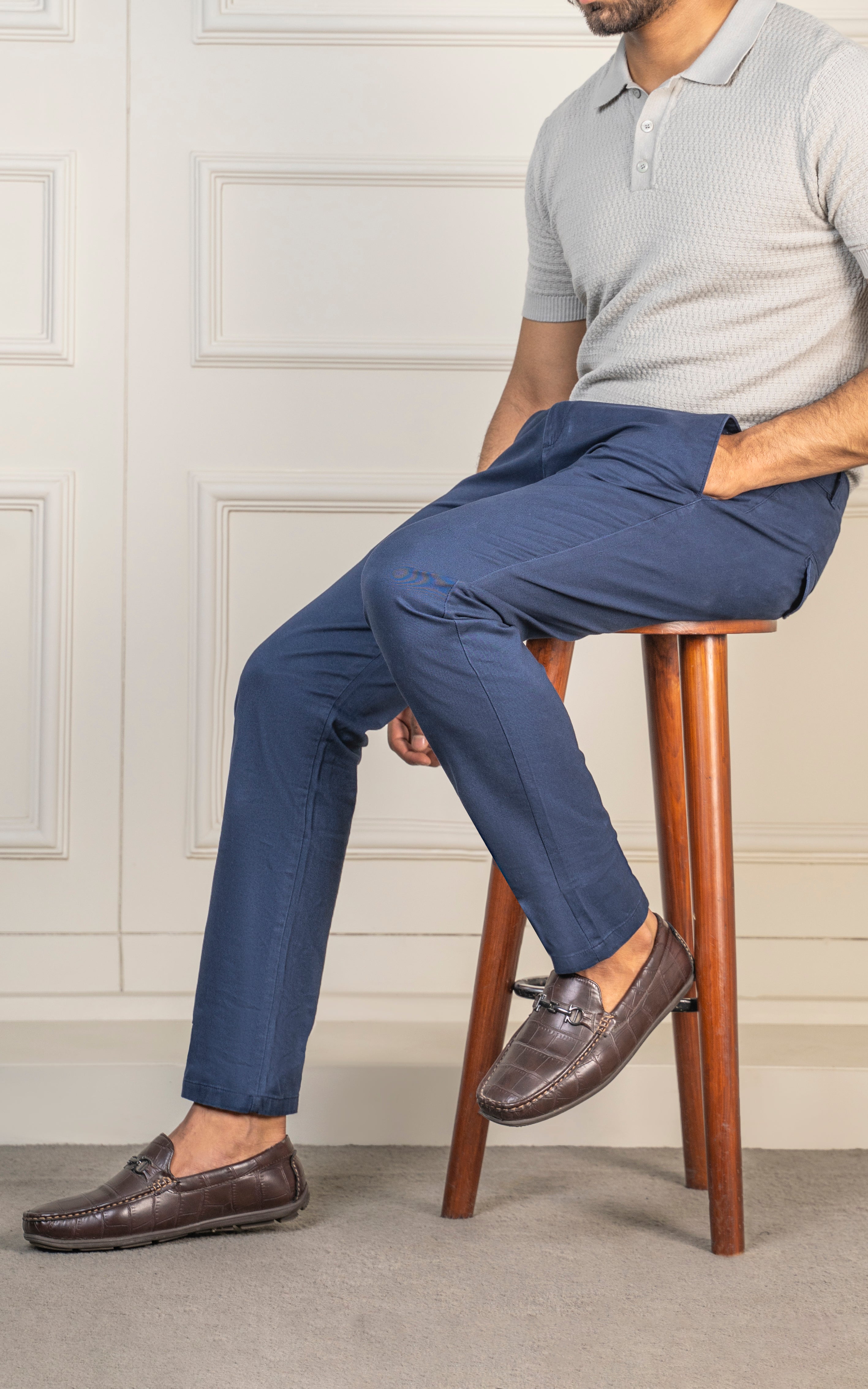 TWILL SMART FIT PANT NAVY