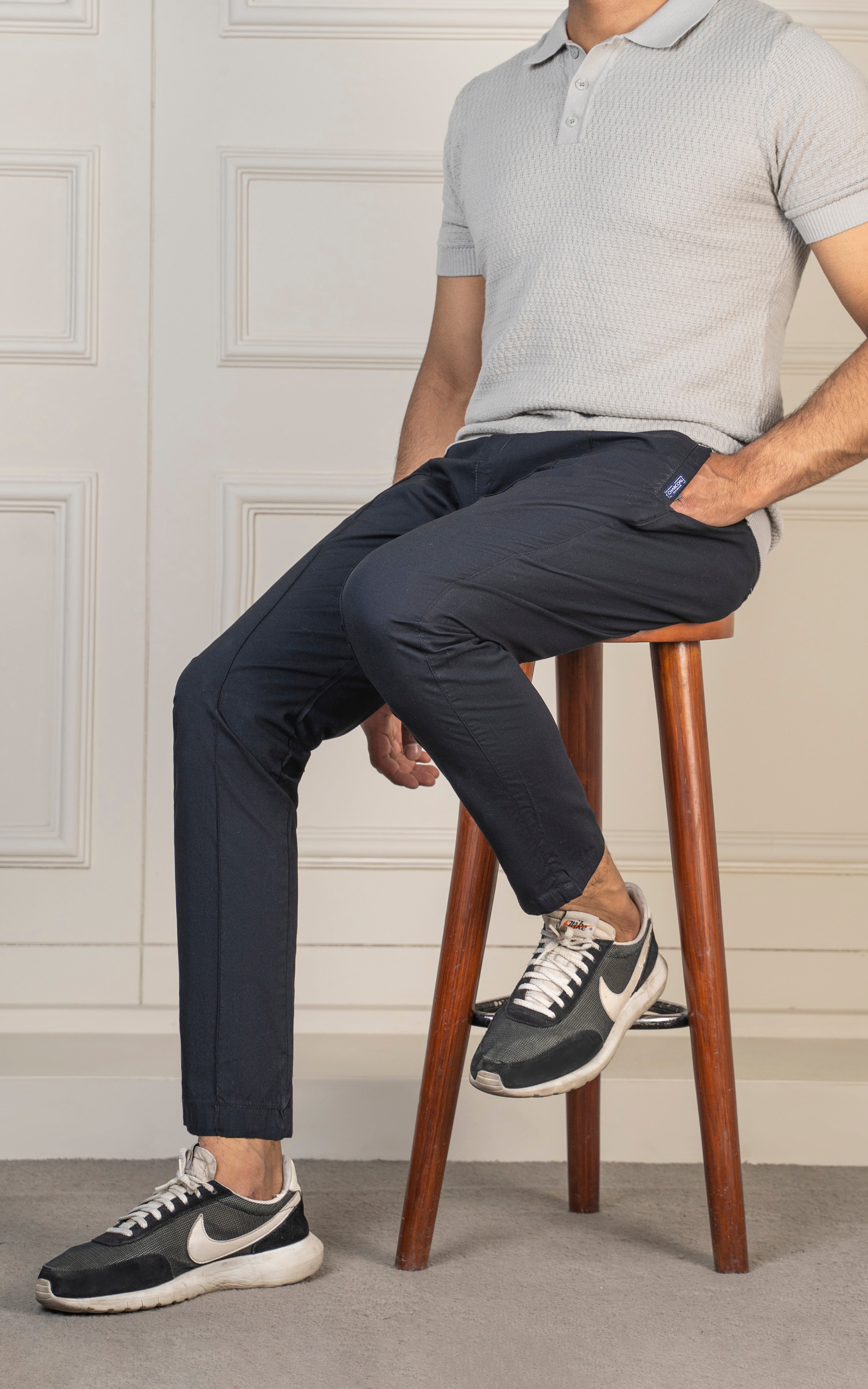SLIM FIT JOGGER TROUSER BLACK