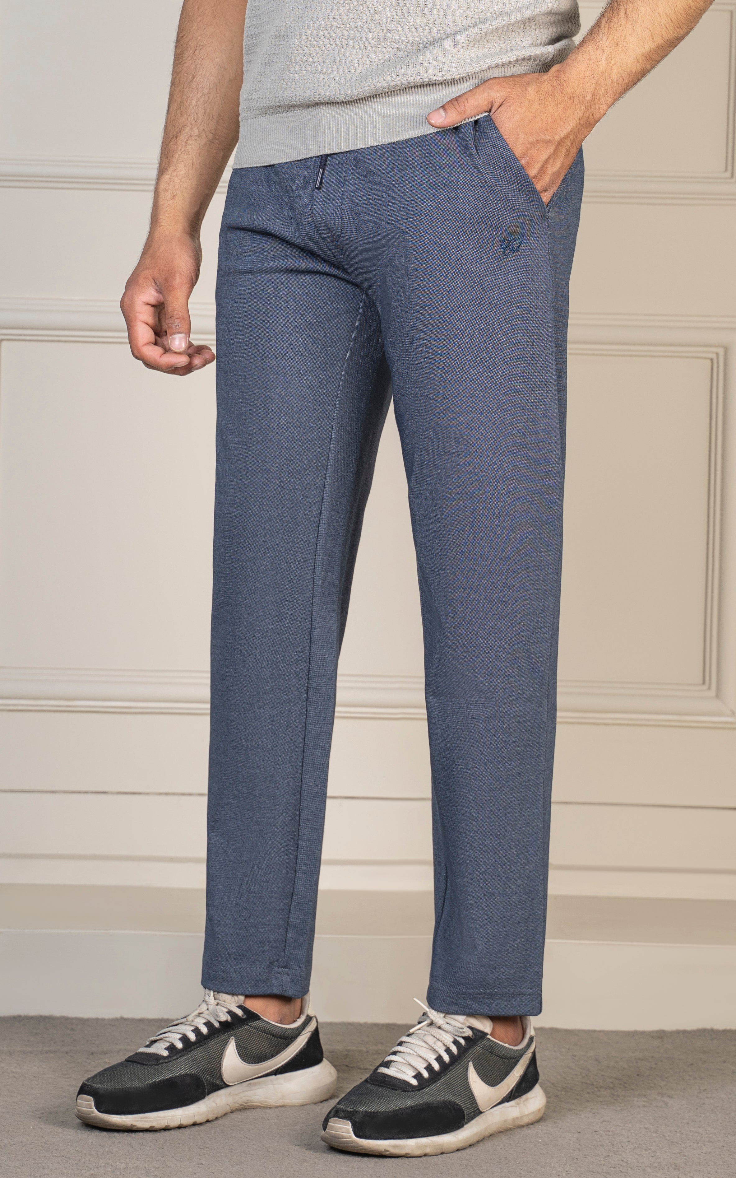 REGULAR FIT INTERLOCK JOGGER TROUSER NAVY
