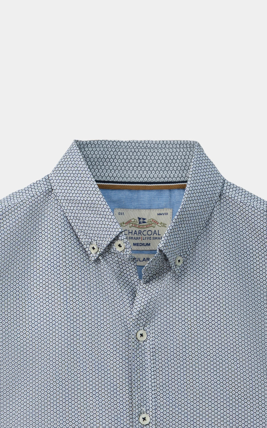 STRIPED RELAXED CASUAL SHIRT WHITE