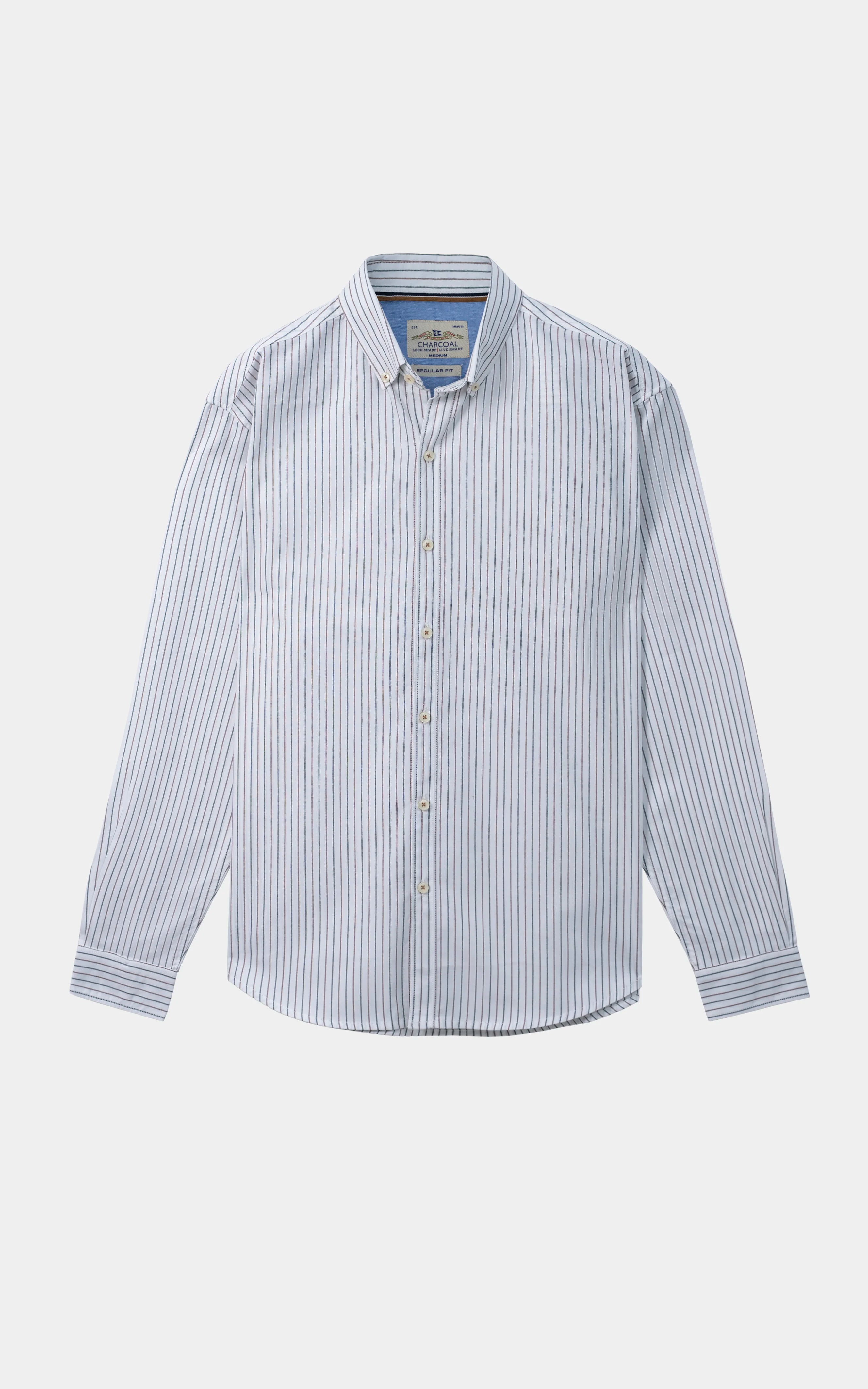 STRIPED CASUAL SHIRT WHITE