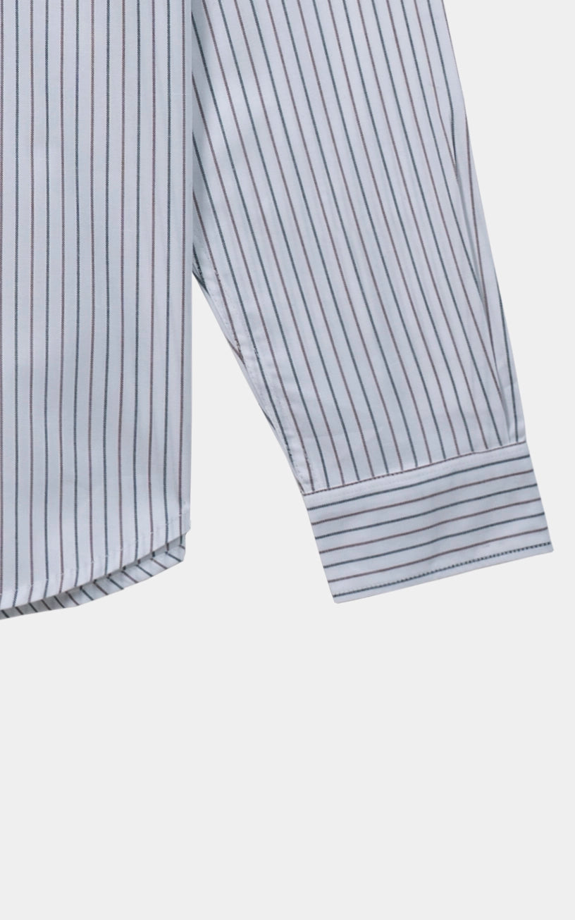 STRIPED CASUAL SHIRT WHITE