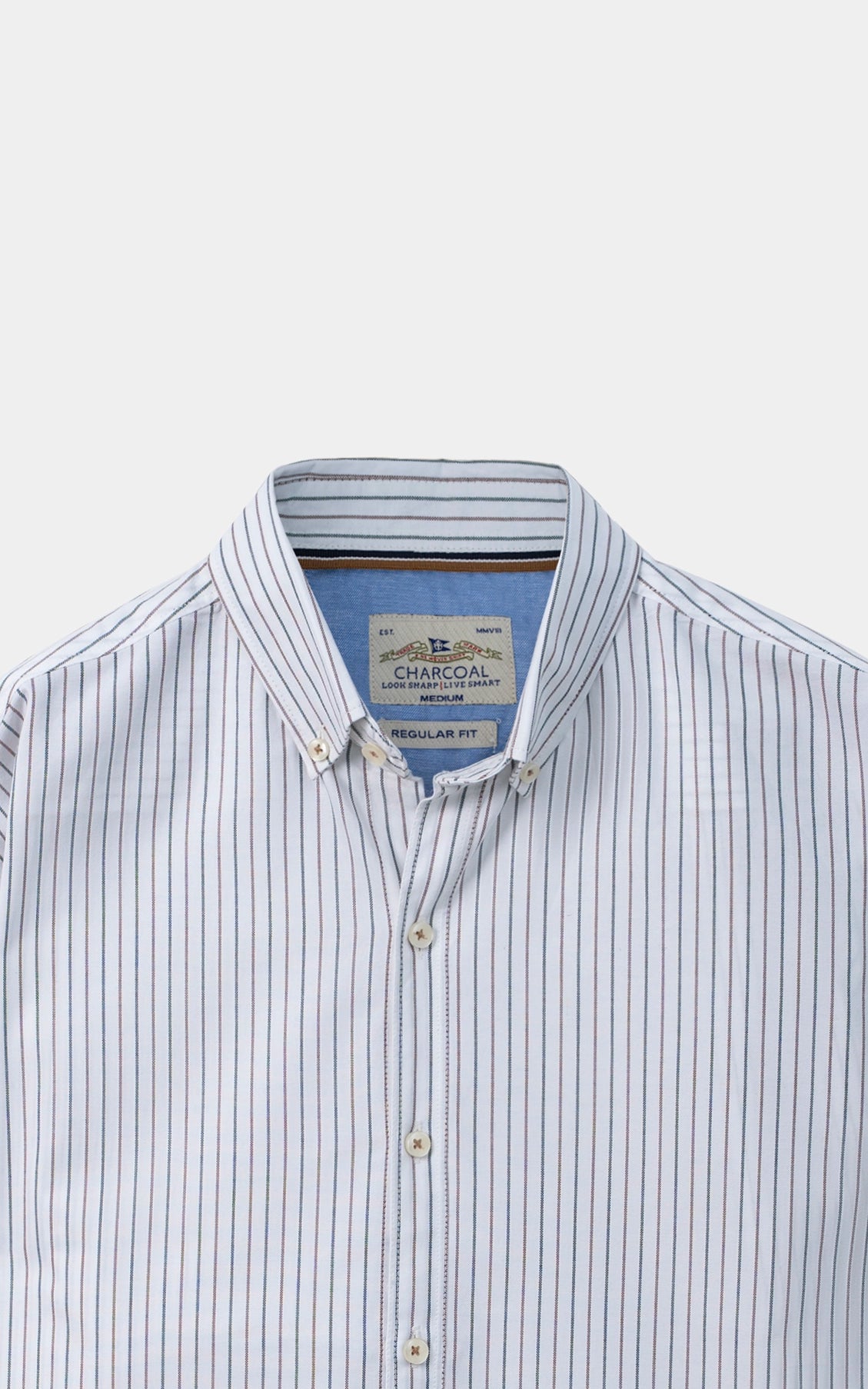 STRIPED CASUAL SHIRT WHITE