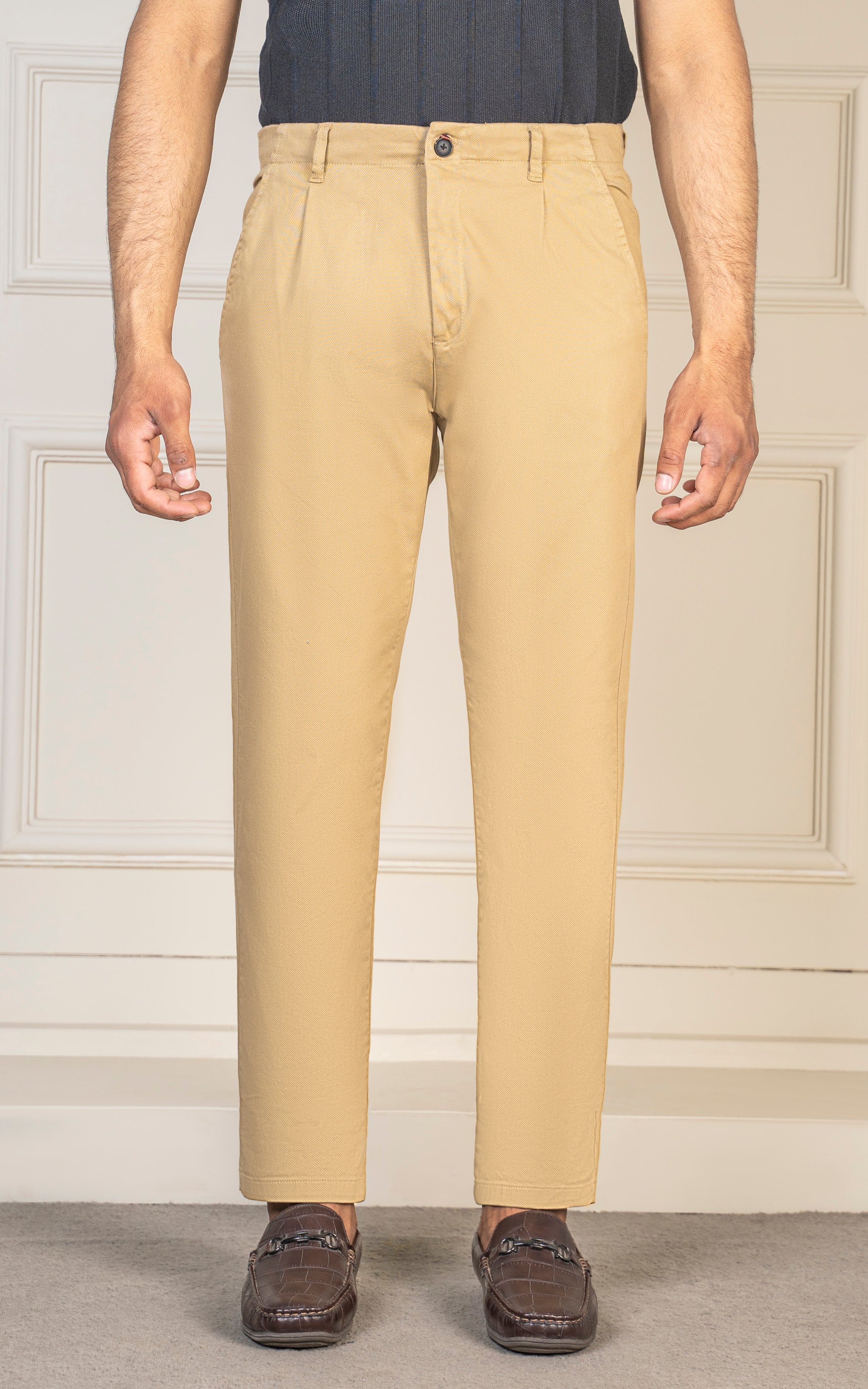 SMART FIT DOBBY PANT KHAKI