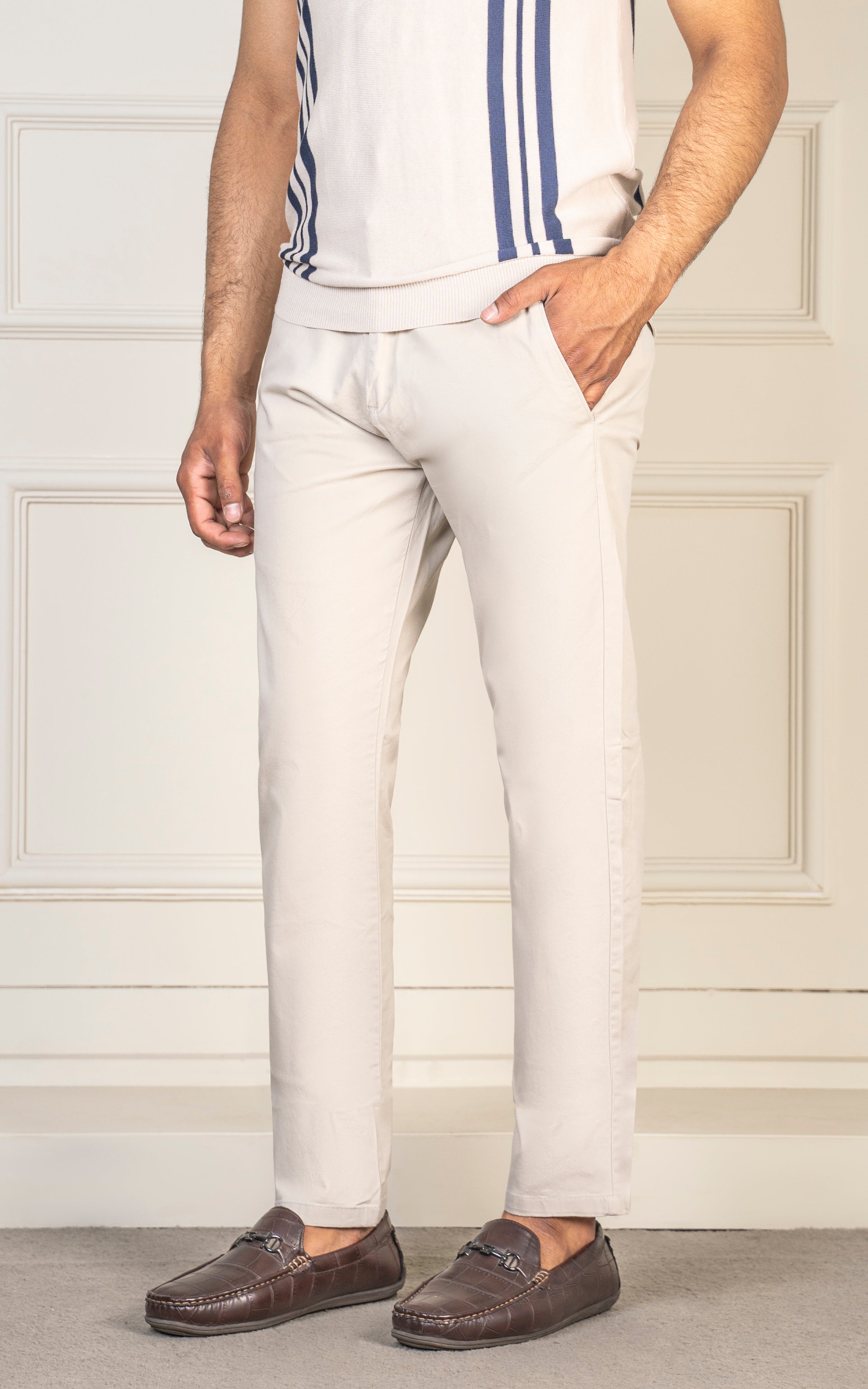 TWILL SMART FIT PANT BEIGE