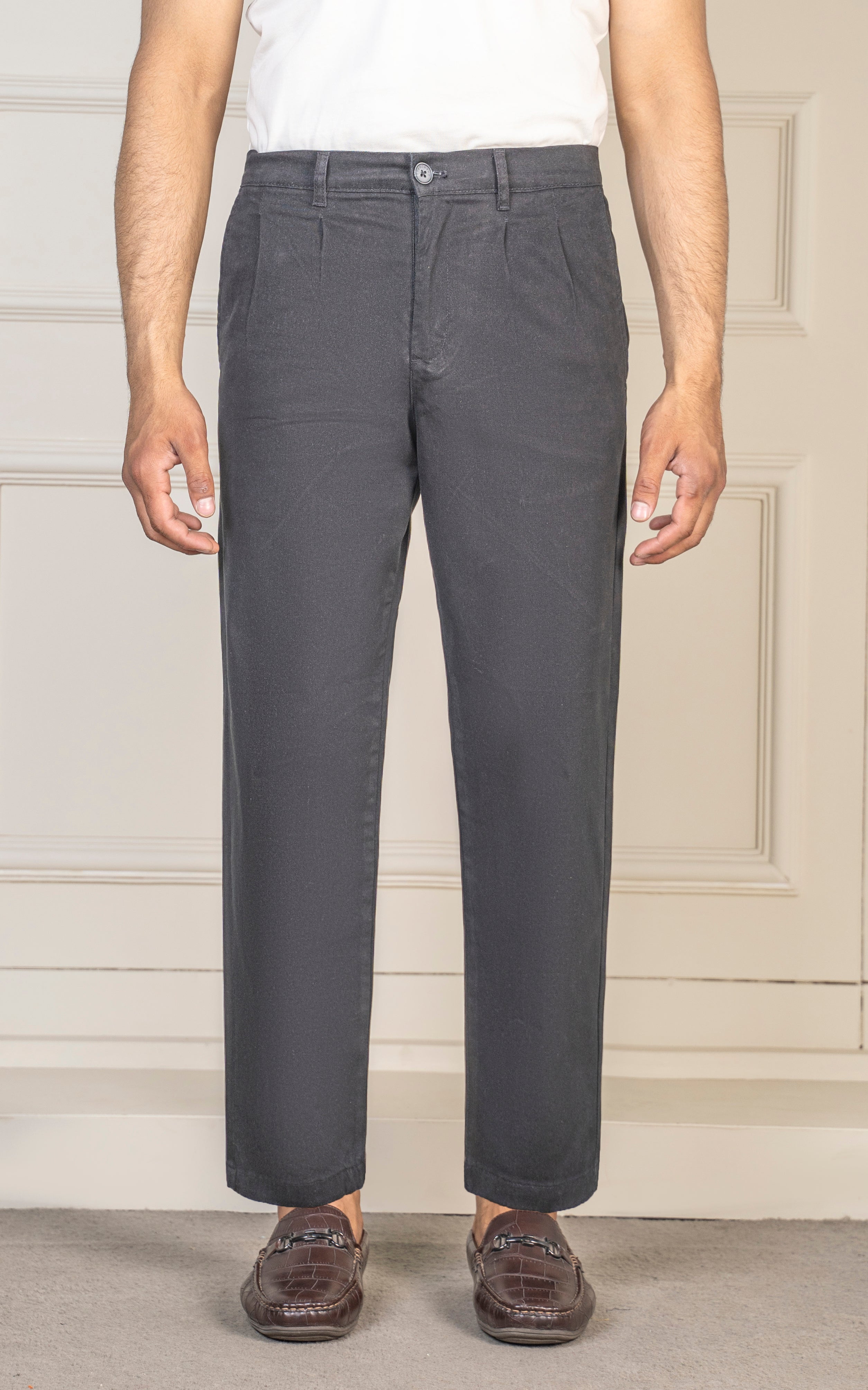 TWILL LOOSE FIT PANT BLACK