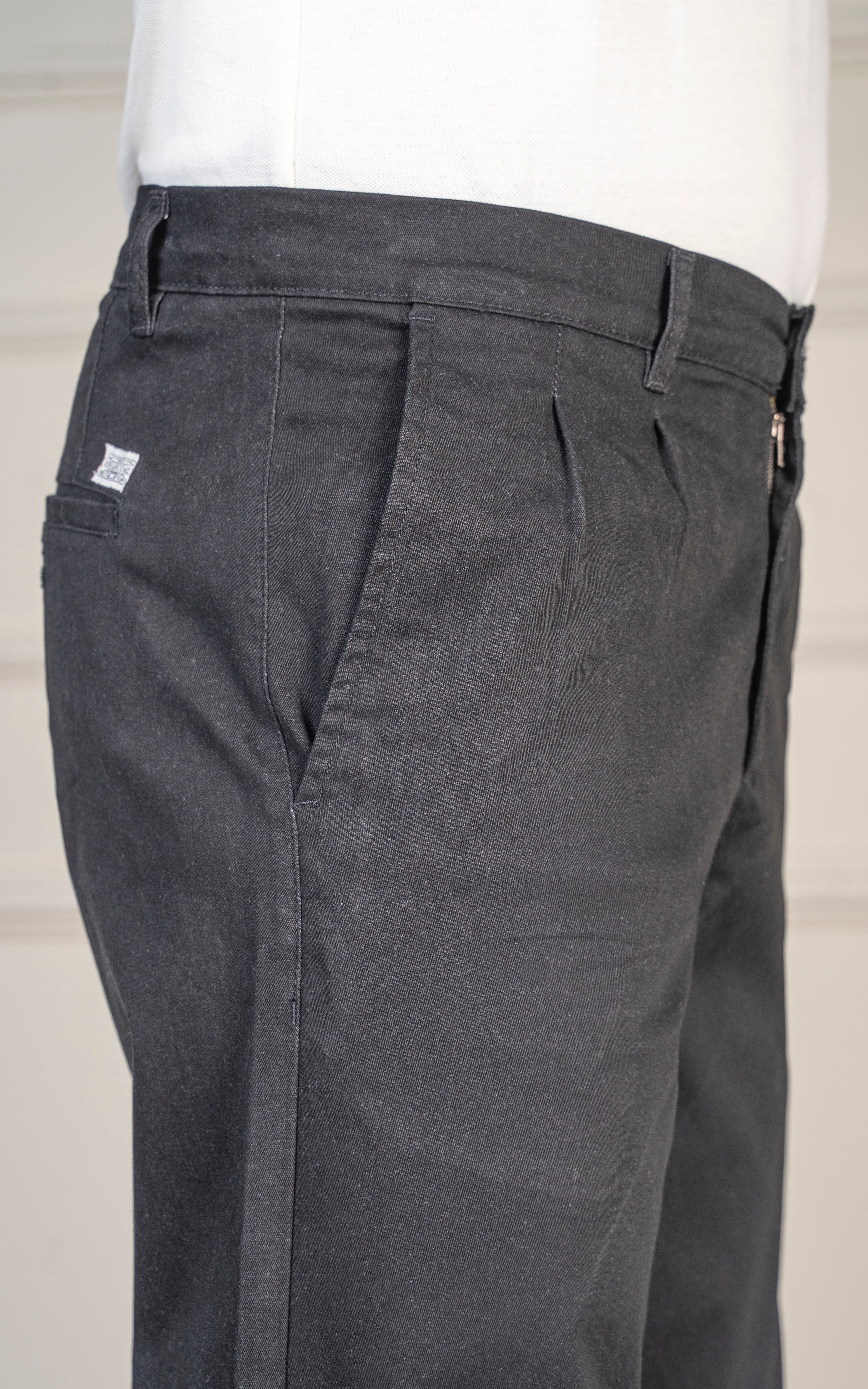 TWILL LOOSE FIT PANT BLACK
