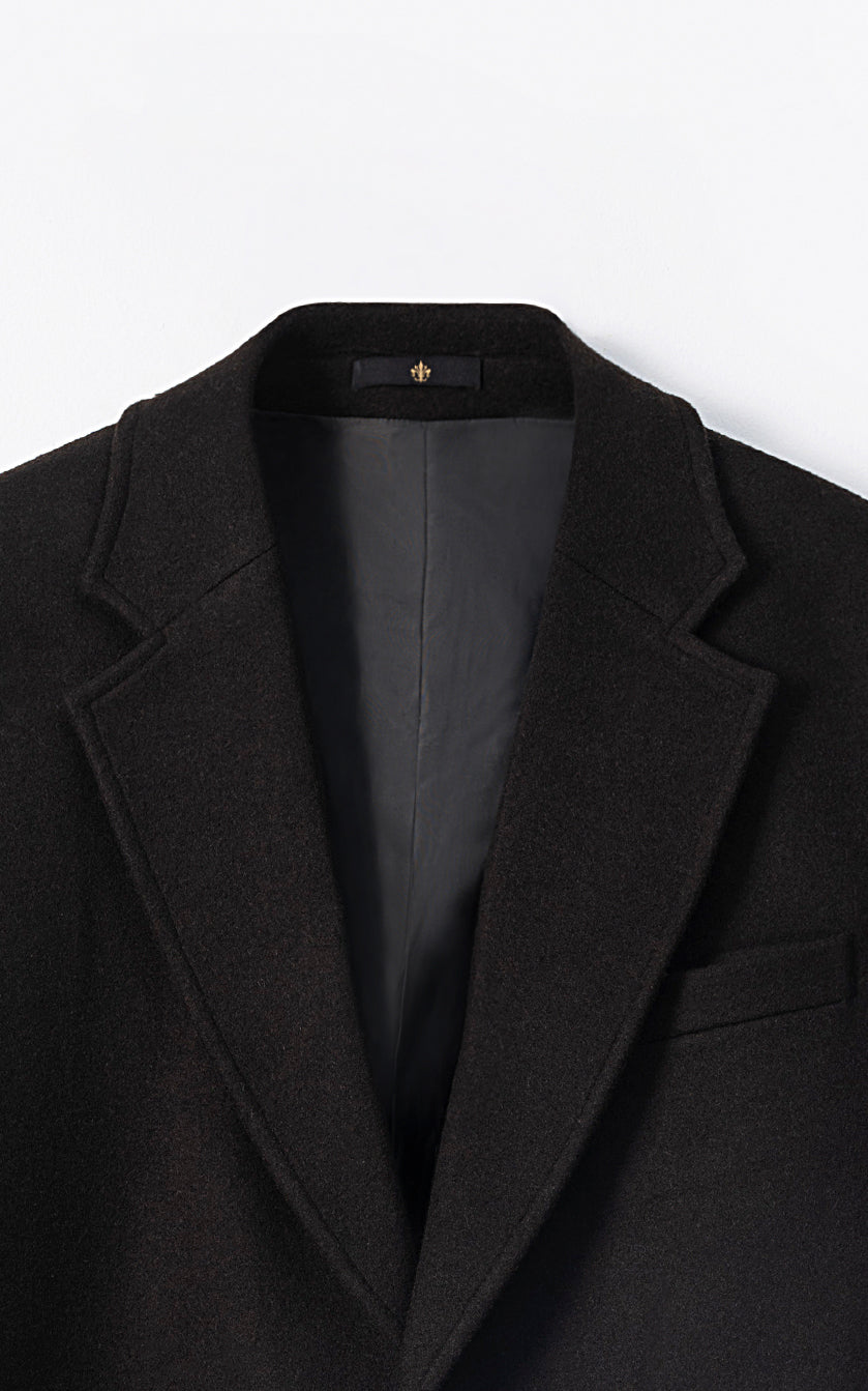 REFINED CLASSIC LONG COAT BLACK