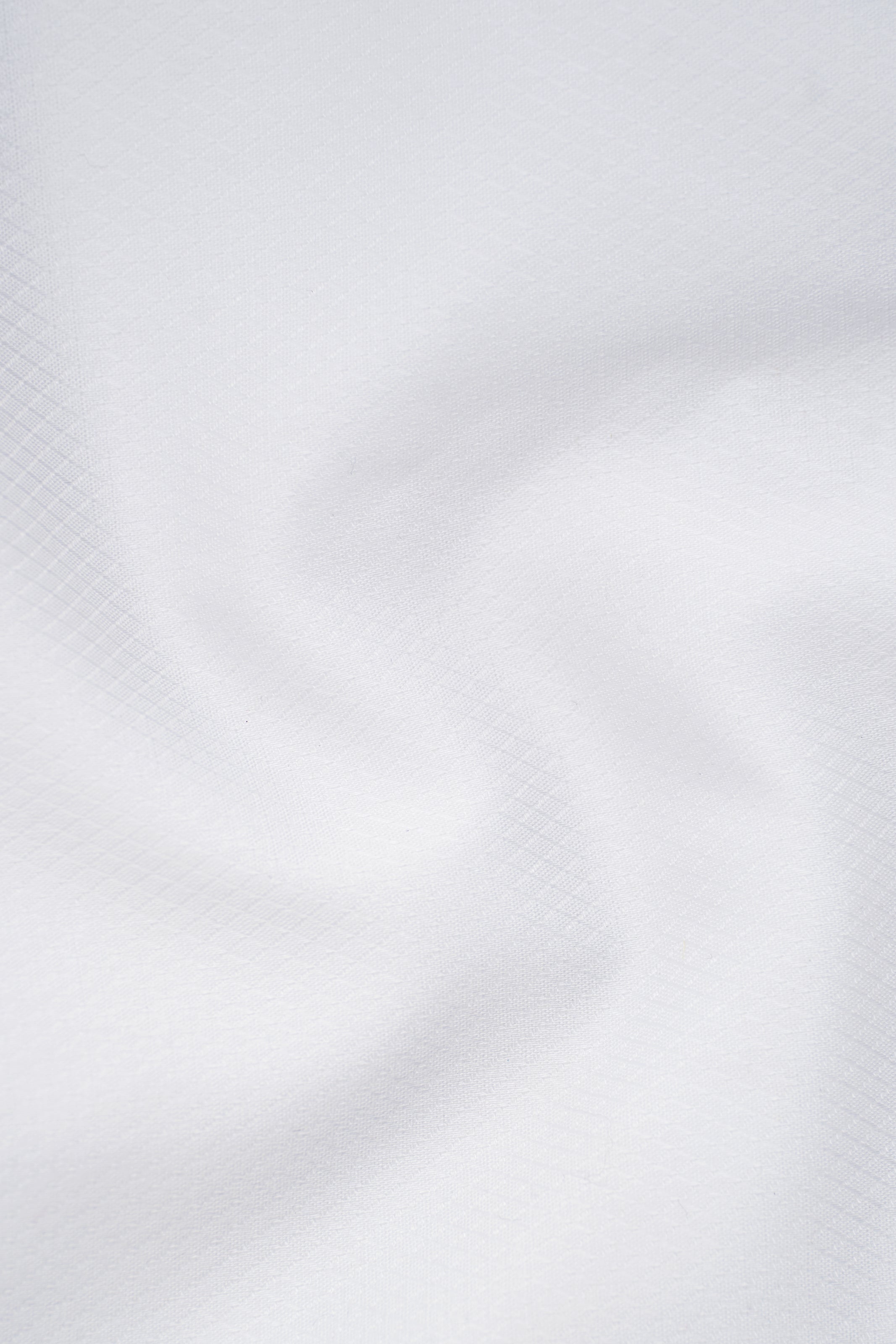 Woven fabric of limited edition shirt with subtle texture