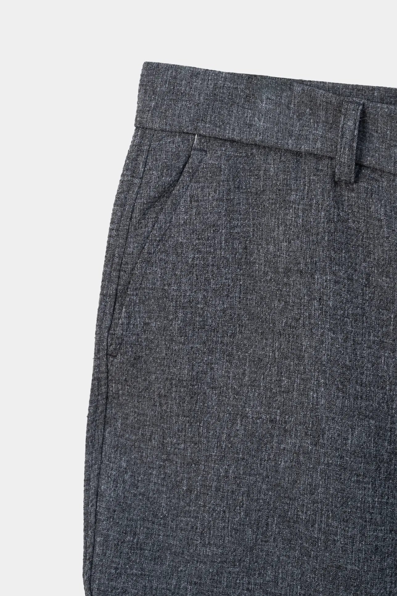 SMART FIT CASUAL PANT CHARCOAL MELANGE
