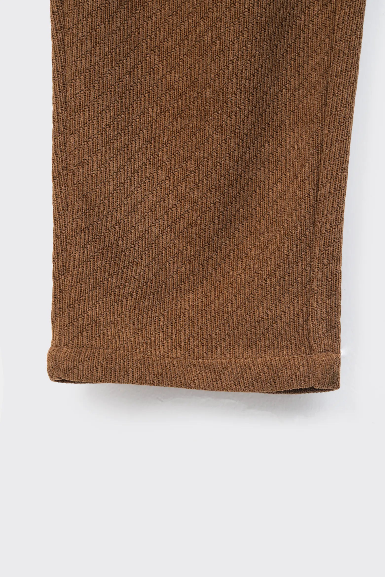 JACQUARD KNIT CASUAL TROSUER BROWN