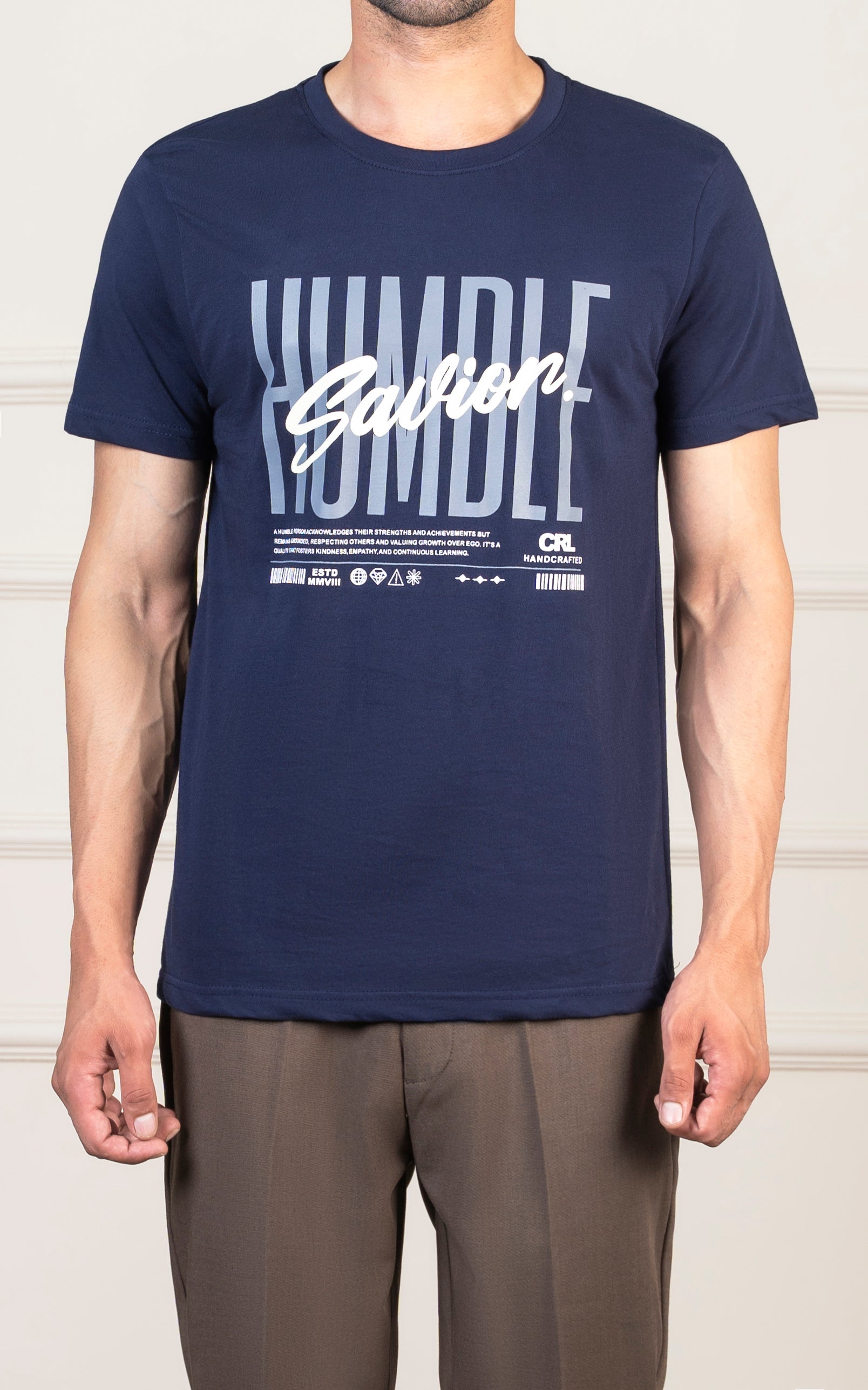 REGULAR FIT GRAPHIC T-SHIRT NAVY