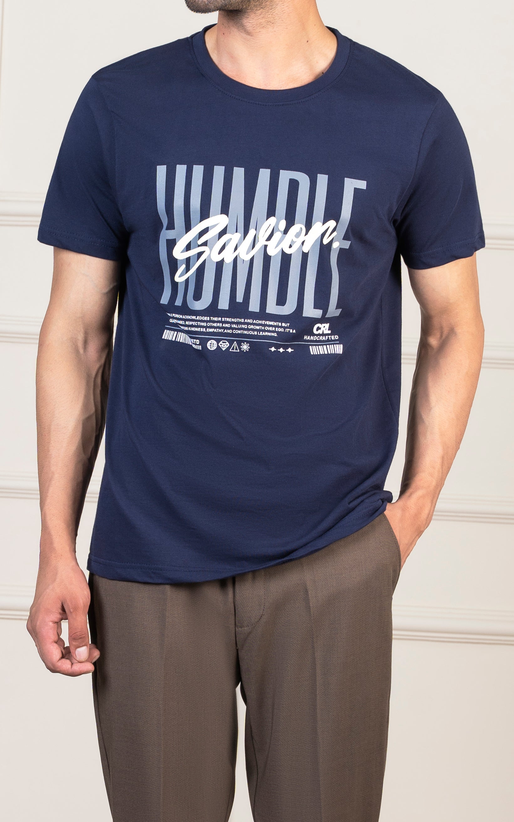 REGULAR FIT GRAPHIC T-SHIRT NAVY