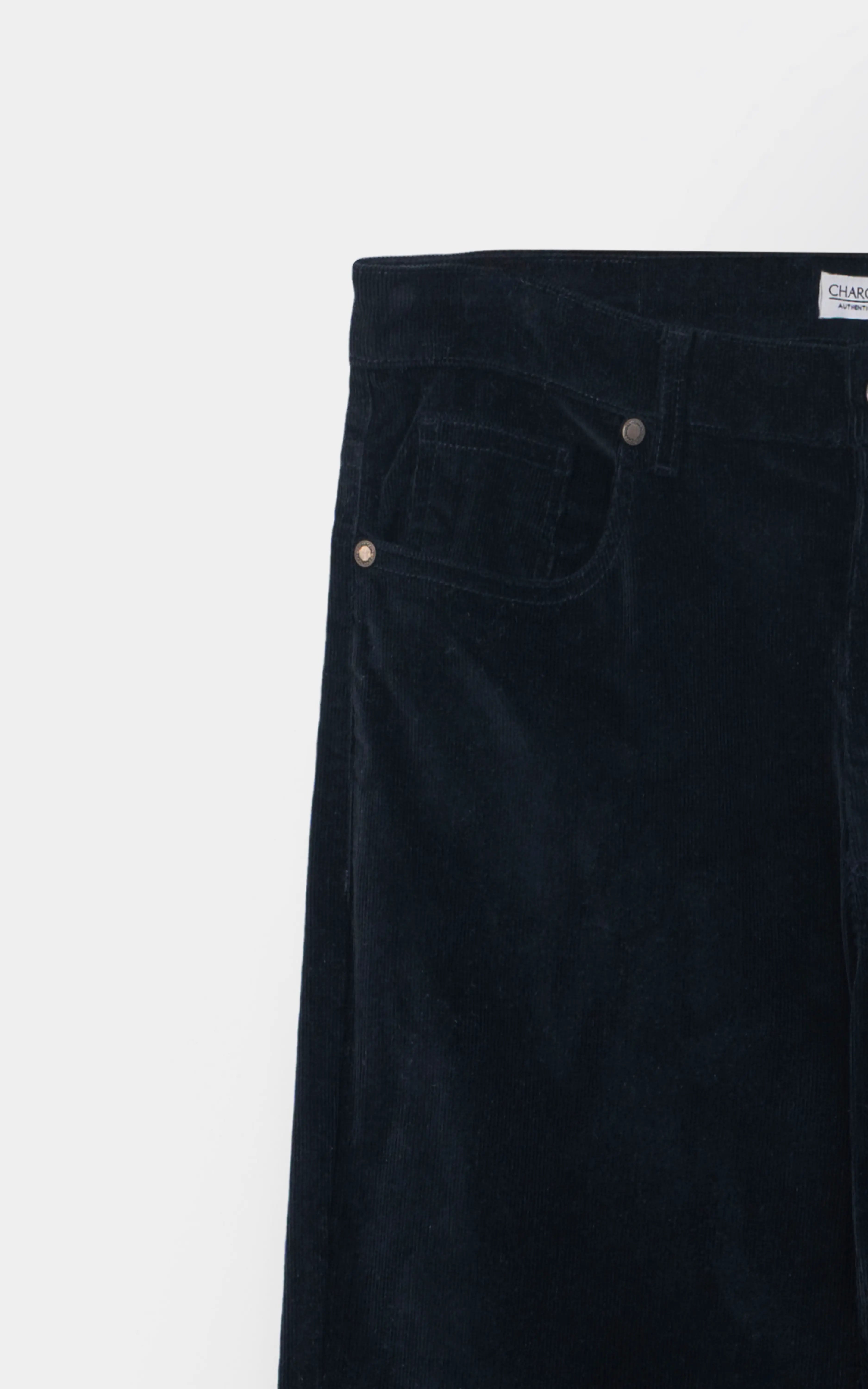 CORDUROY FIVE POCKET STRAIGHT FIT CASUAL PANT NAVY