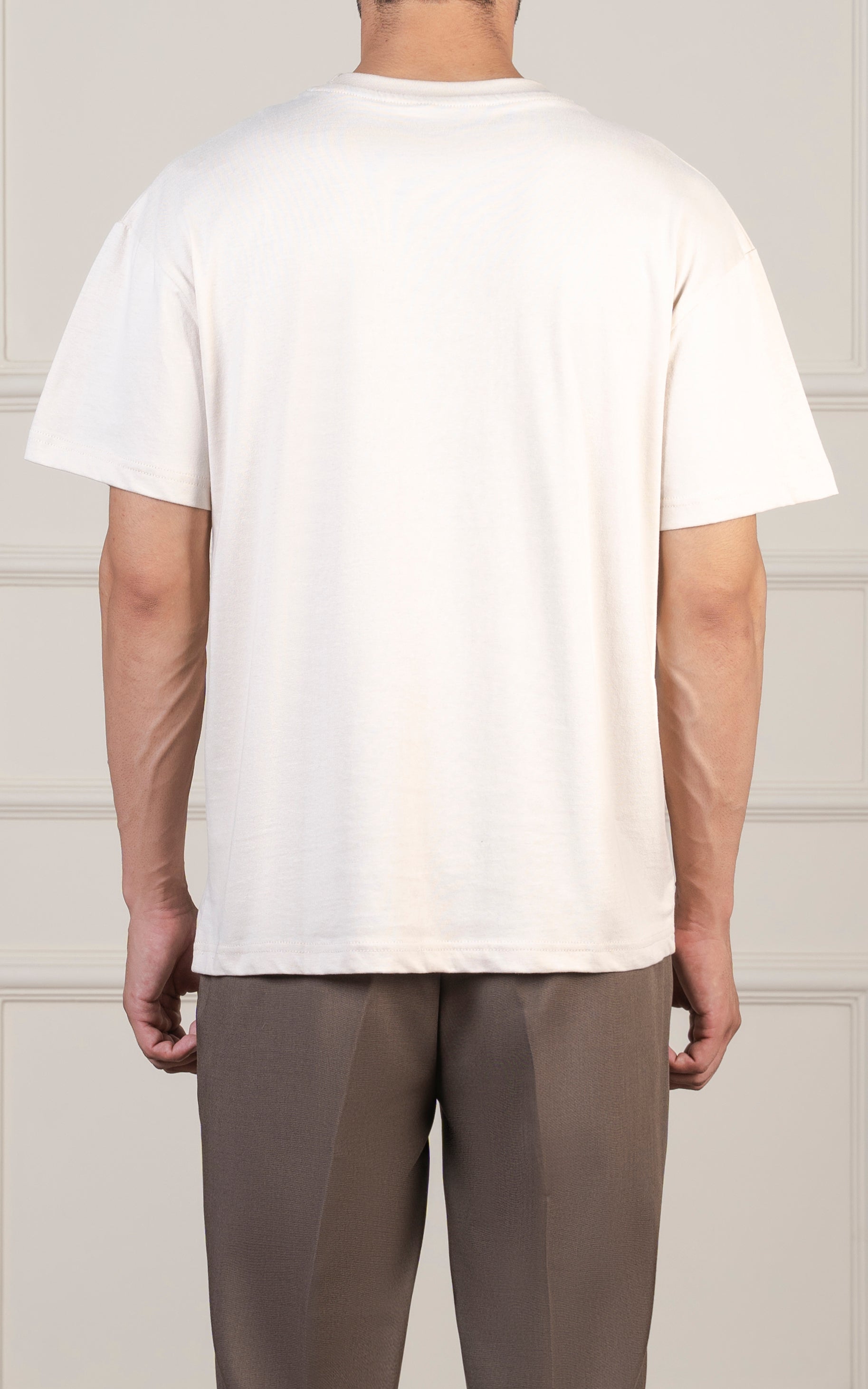 OVERSIZED GRAPHIC T-SHIRT BEIGE
