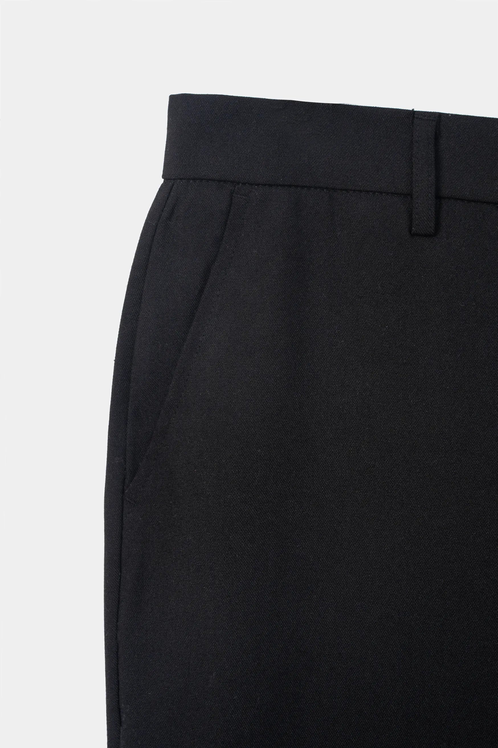 TEXTURED SMART FIT PANT BLACK