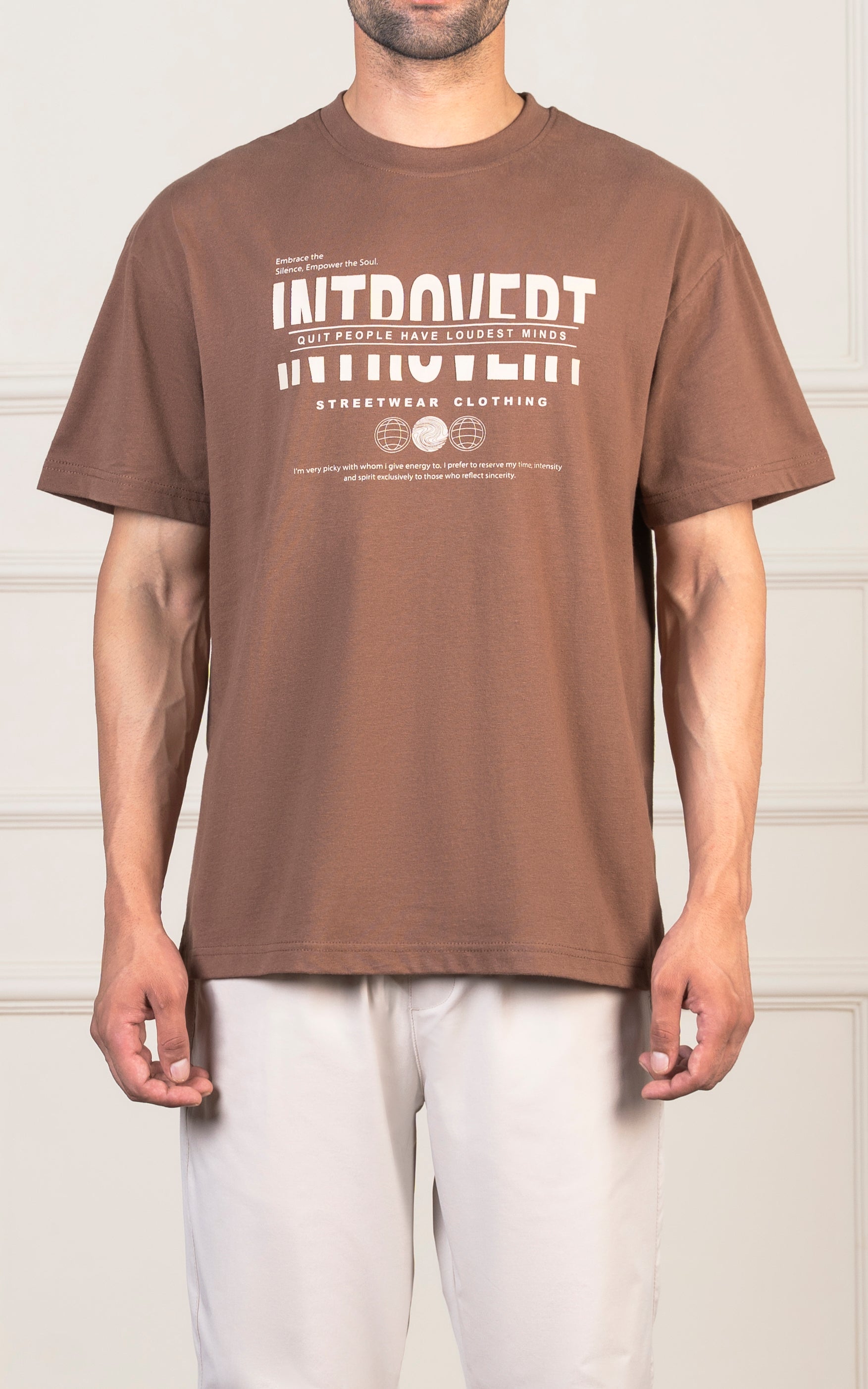 OVERSIZED GRAPHIC T-SHIRT BROWN