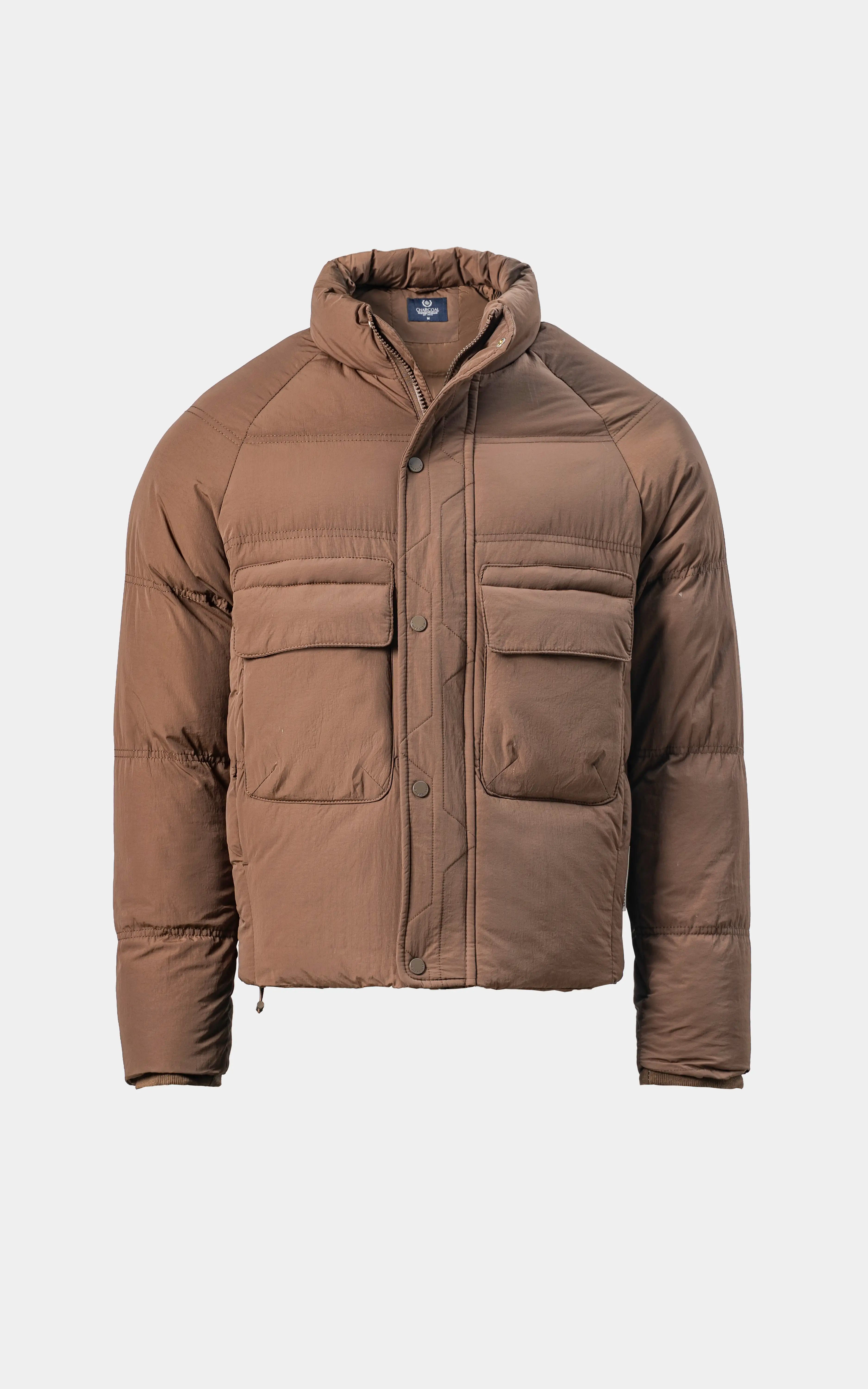 SMART FIT FULLSLEEVE PUFFER JACKET BROWN