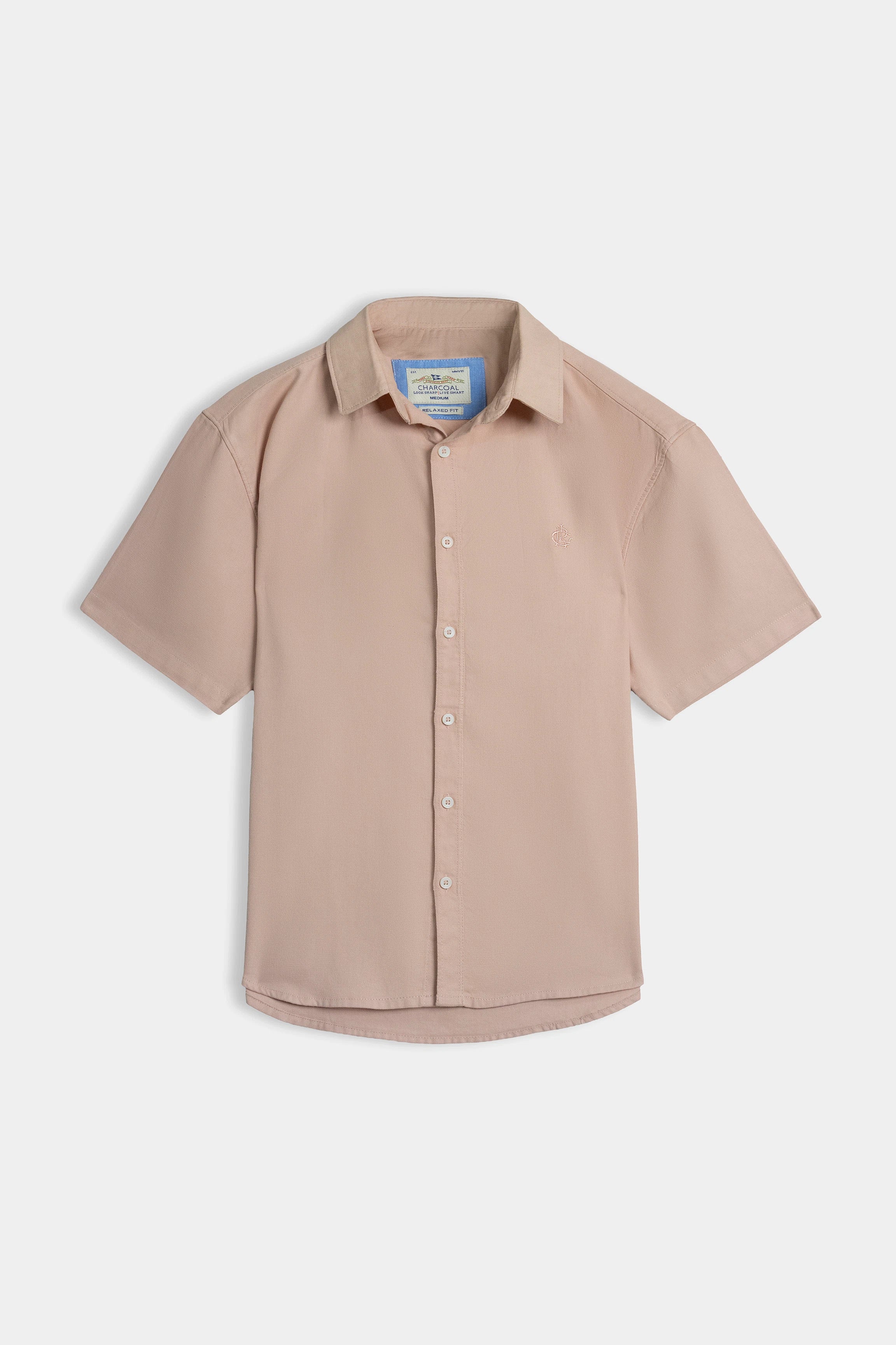 HIDDEN BUTTON DOWN CASUAL SHIRT LIME ORANGE