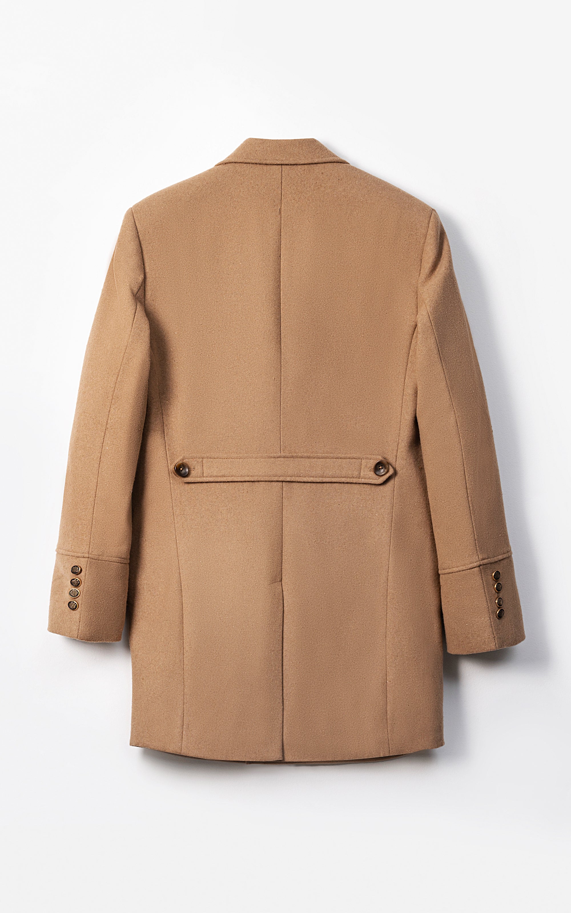 DOUBLE BREASTED LONG COAT MUSTARD