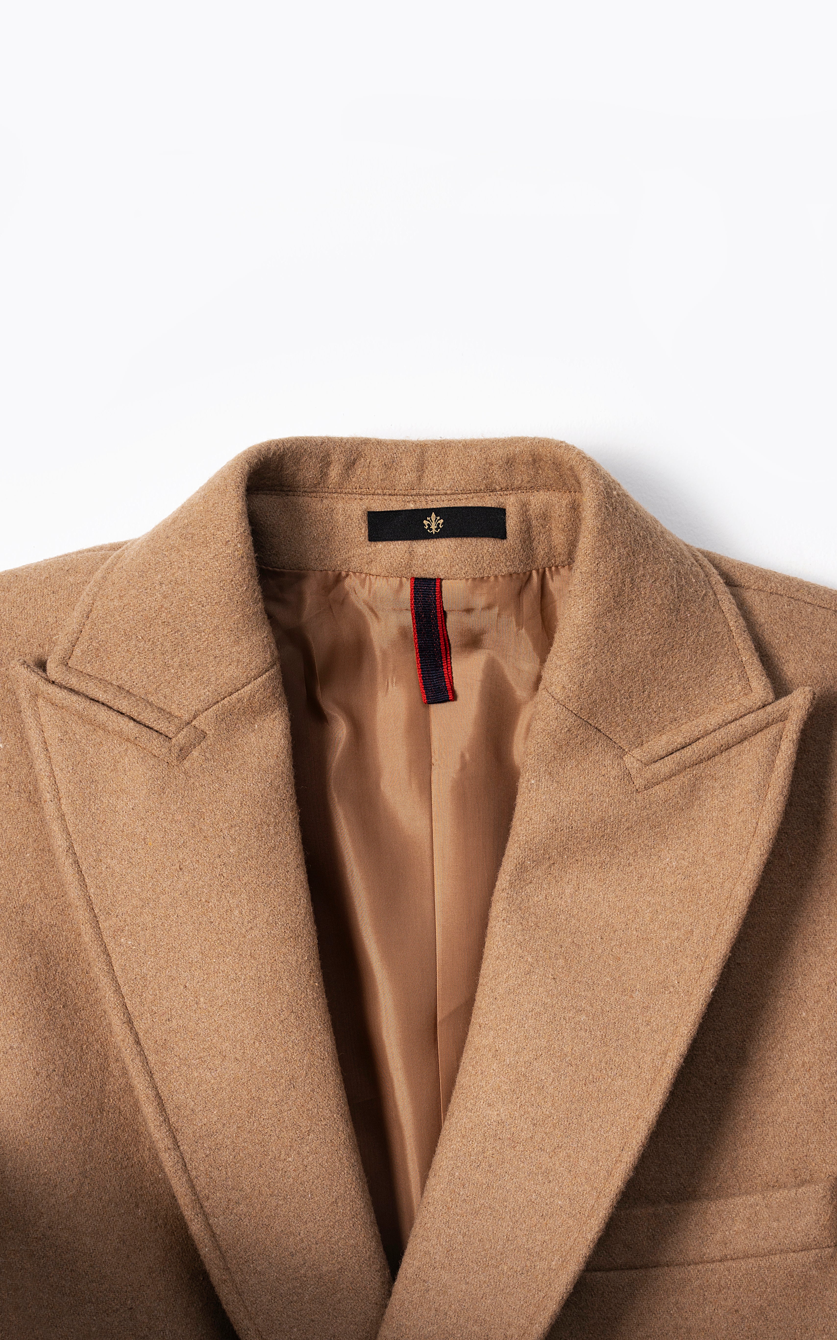 DOUBLE BREASTED LONG COAT MUSTARD