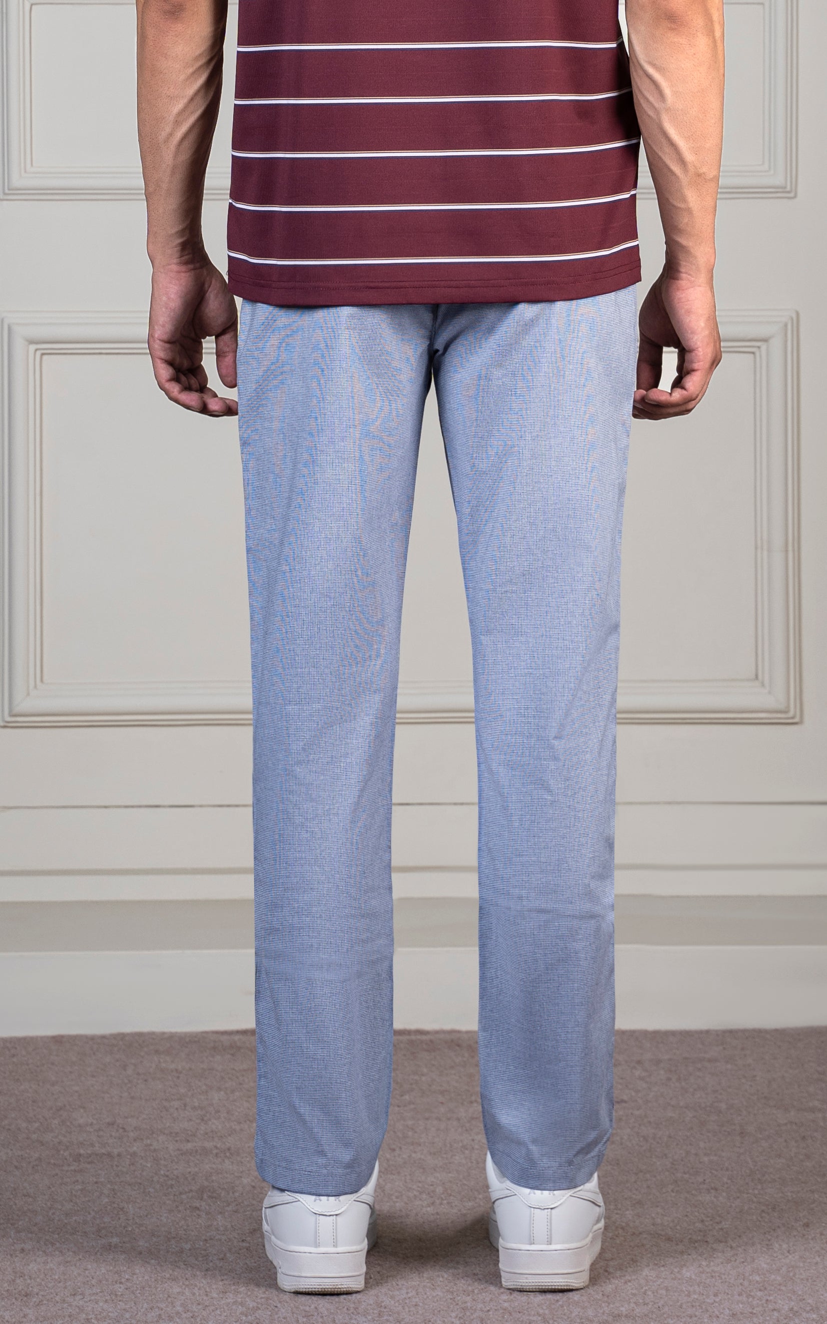 HOUNDSTOOTH SMART FIT PANT BLUE