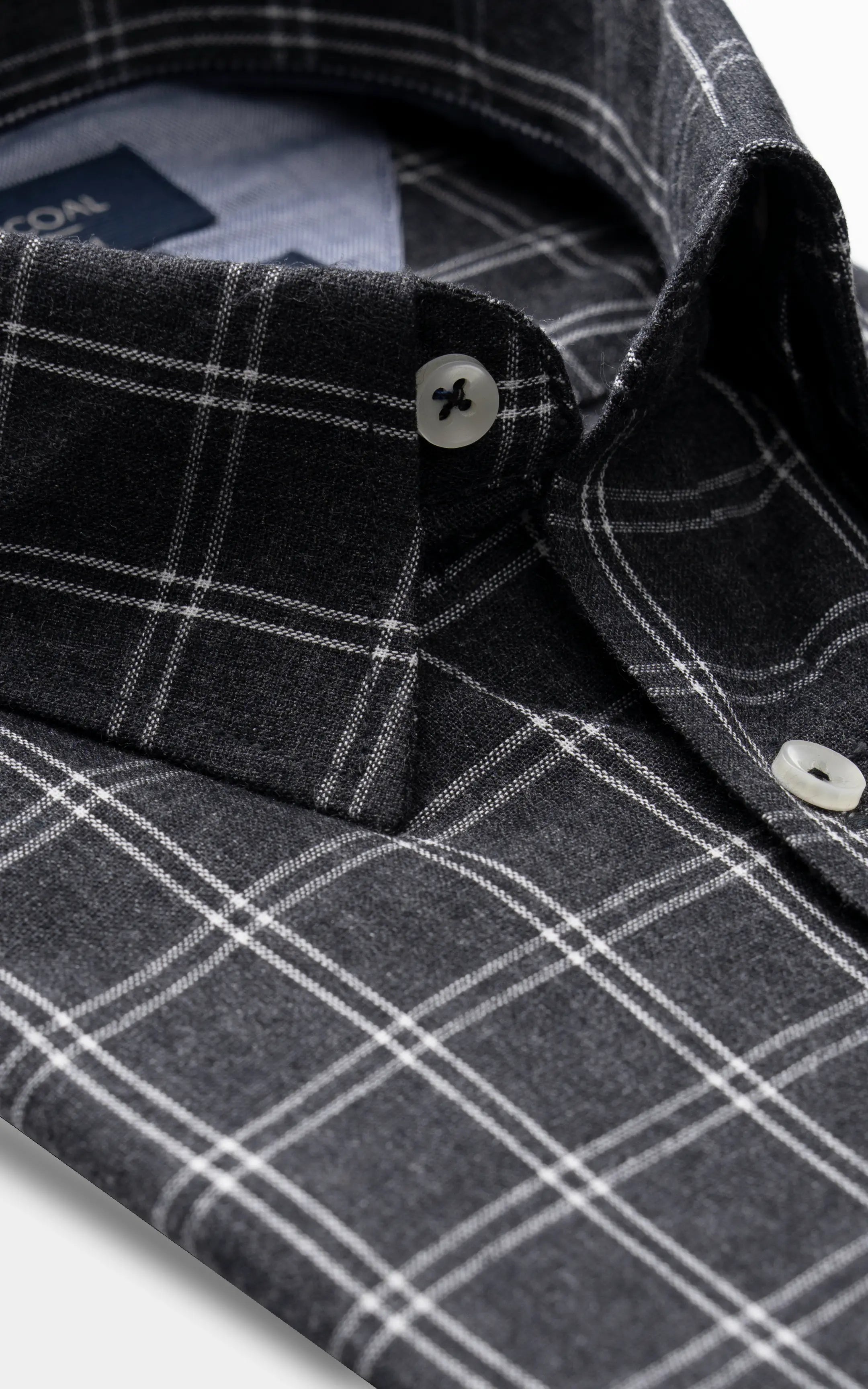 SMART FIT CHECKERED SHIRT CHARCOAL GREY CHECK