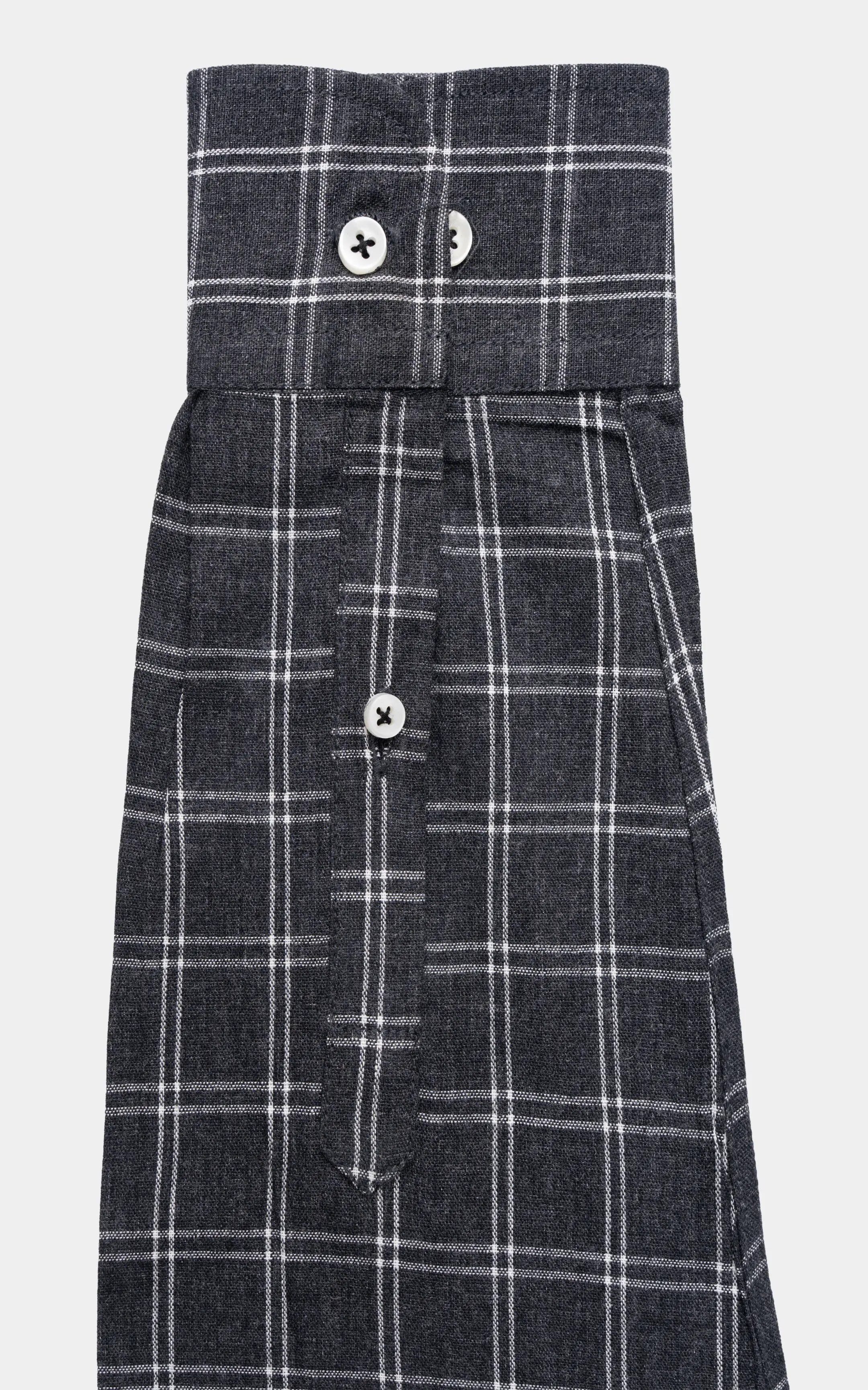 SMART FIT CHECKERED SHIRT CHARCOAL GREY CHECK