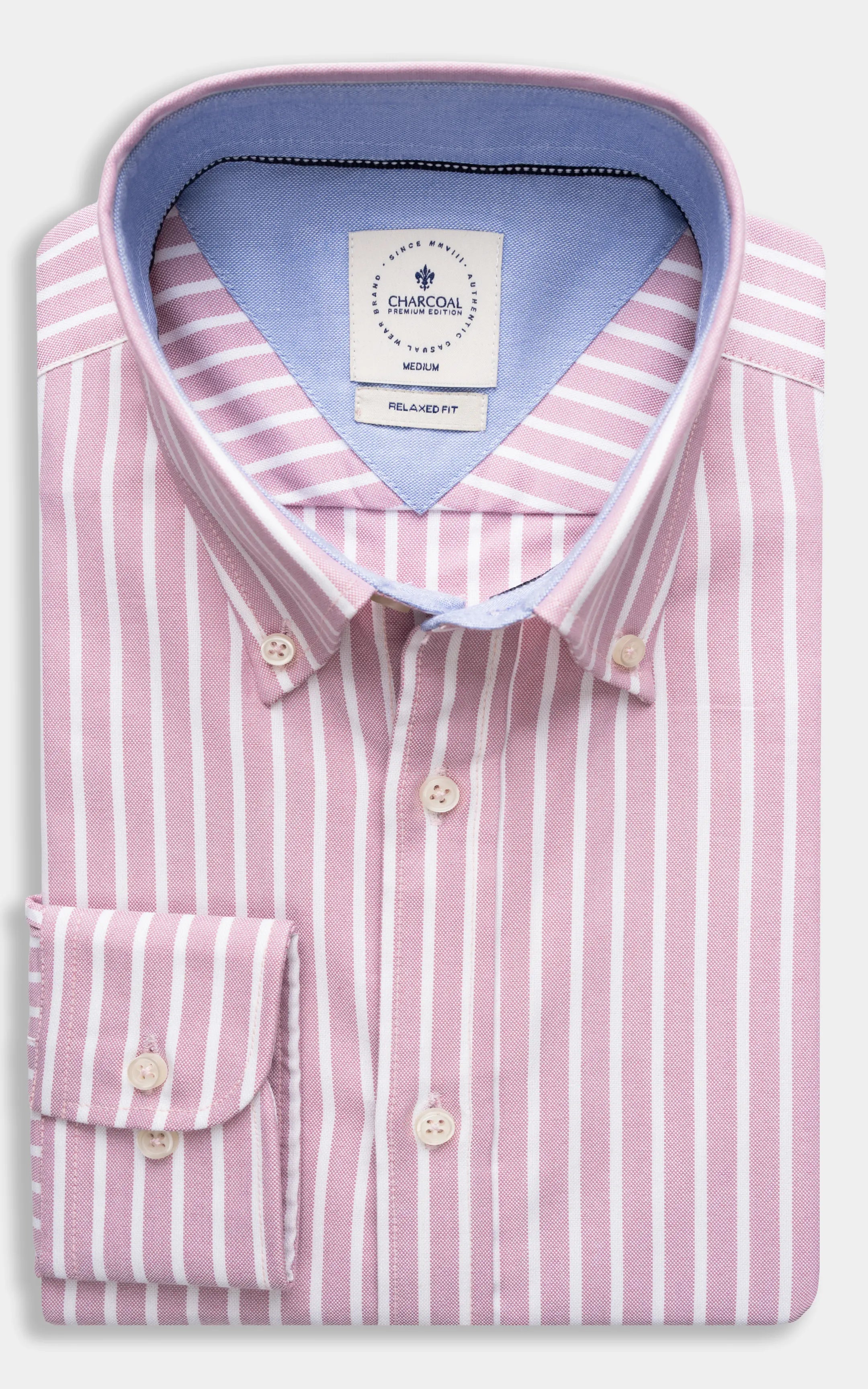 SMART SHIRT BUTTON DOWN COLLAR PINK