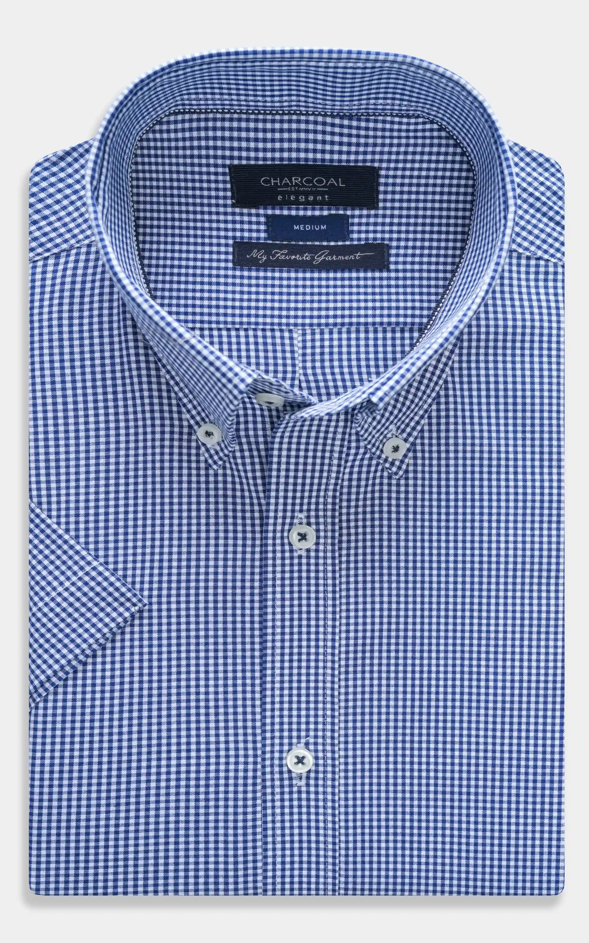 SEMI FORMAL SHIRT NAVY CHECK