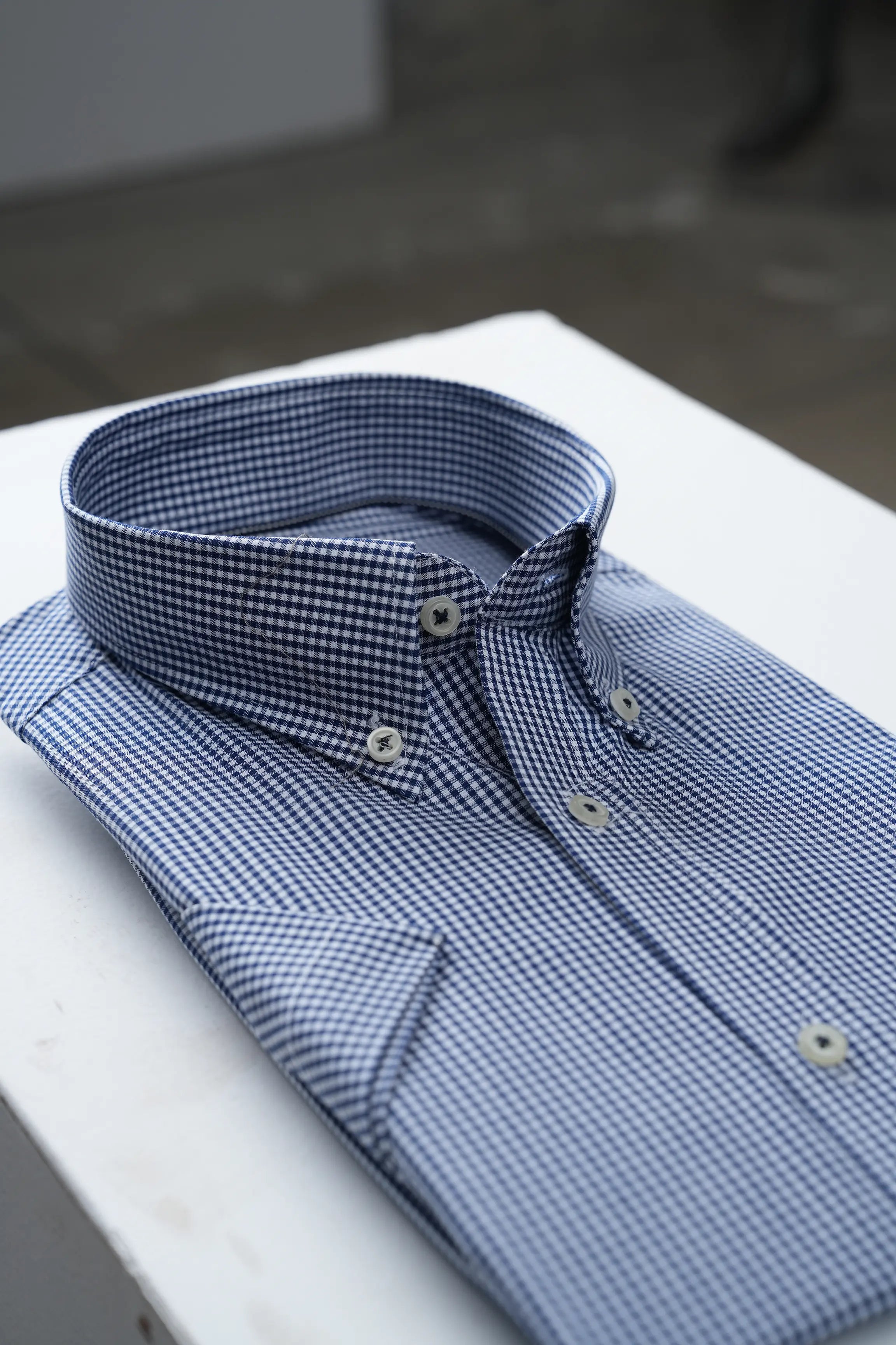 SEMI FORMAL SHIRT NAVY CHECK