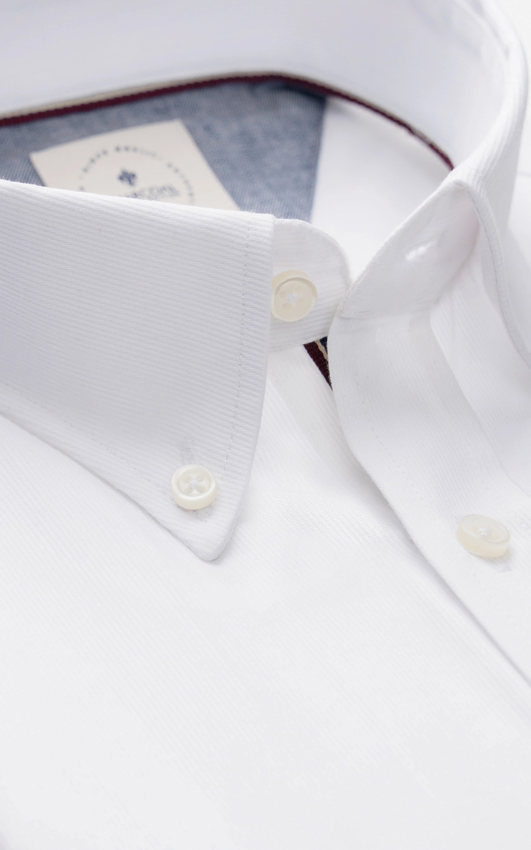 BUTTON DOWN COLLAR SMART SHIRT WHITE