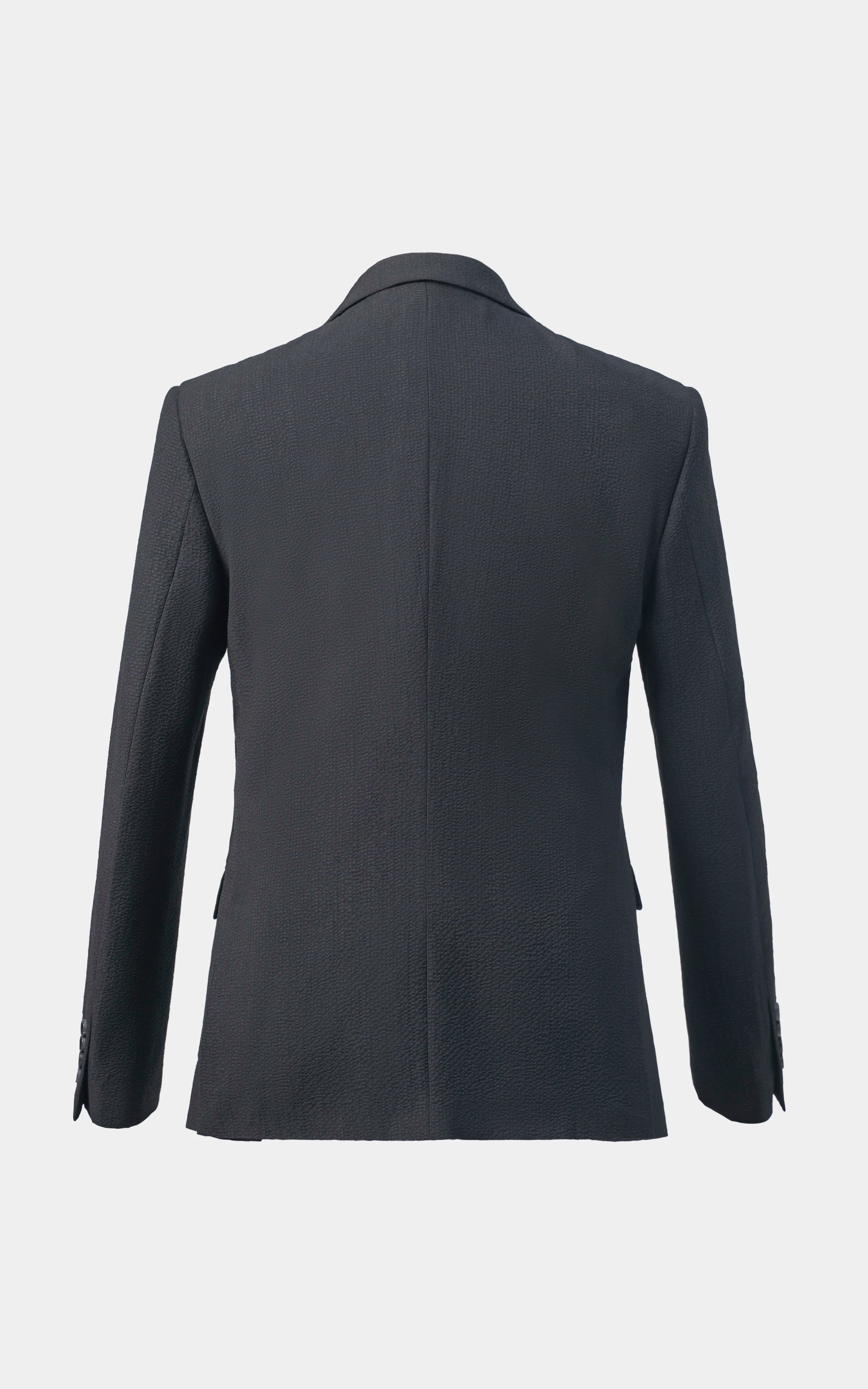 Men’s Seersucker Textured Blazer Black
