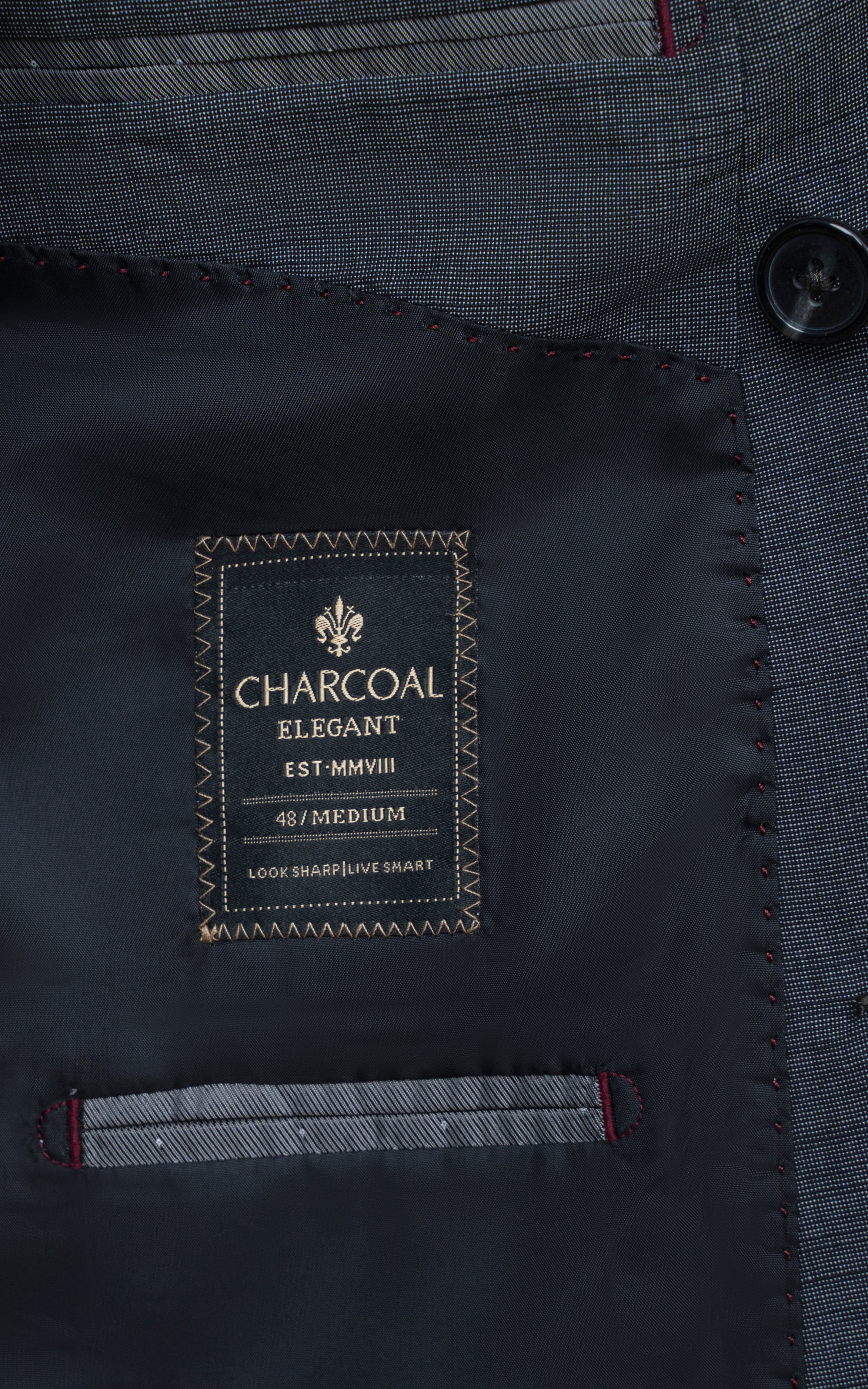 CASUAL COAT DOUBLE BREASTED DARK GREY