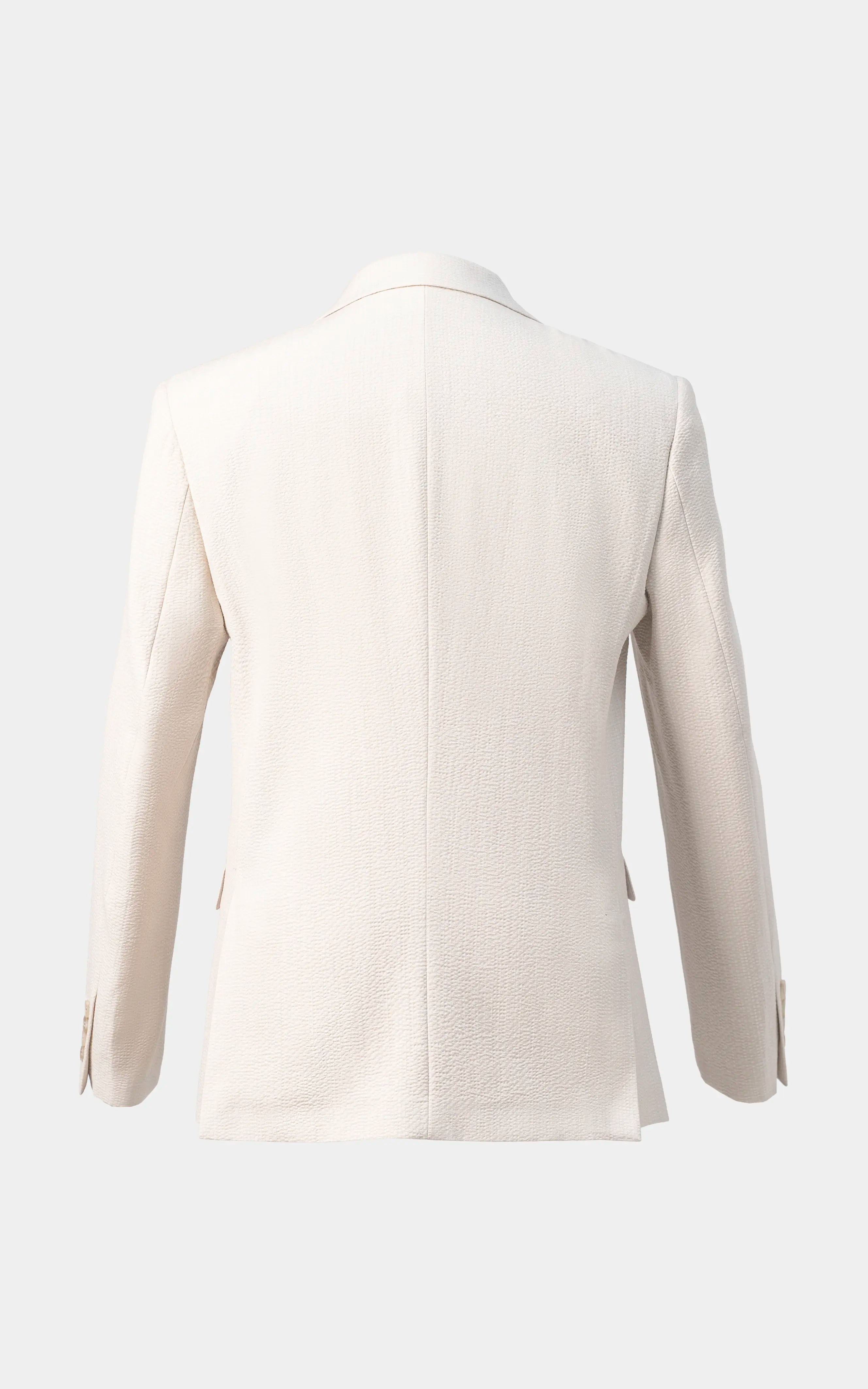 Men’s Seersucker Textured Blazer Beige