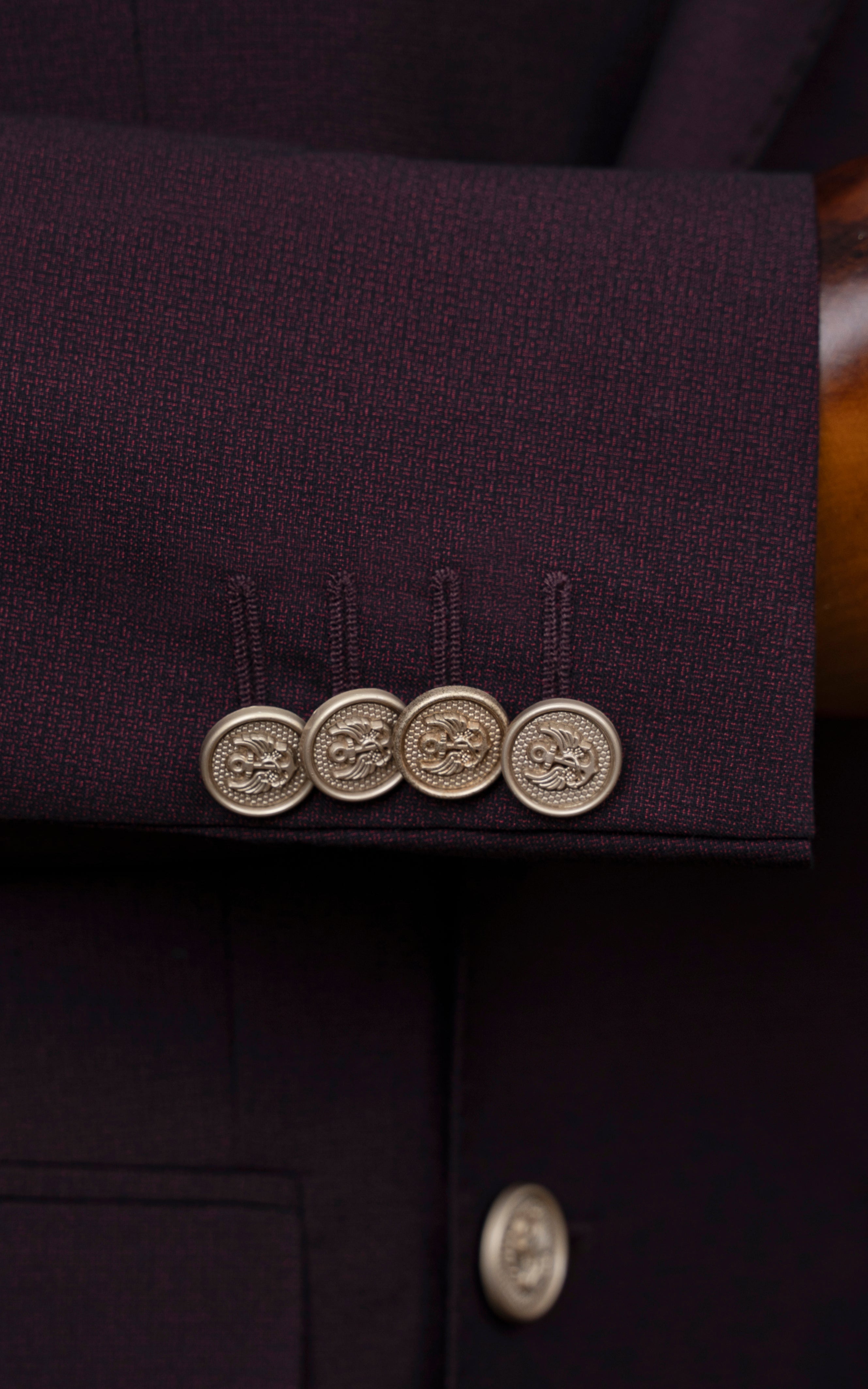 CASUAL COAT DOUBLE BREASTED MAROON