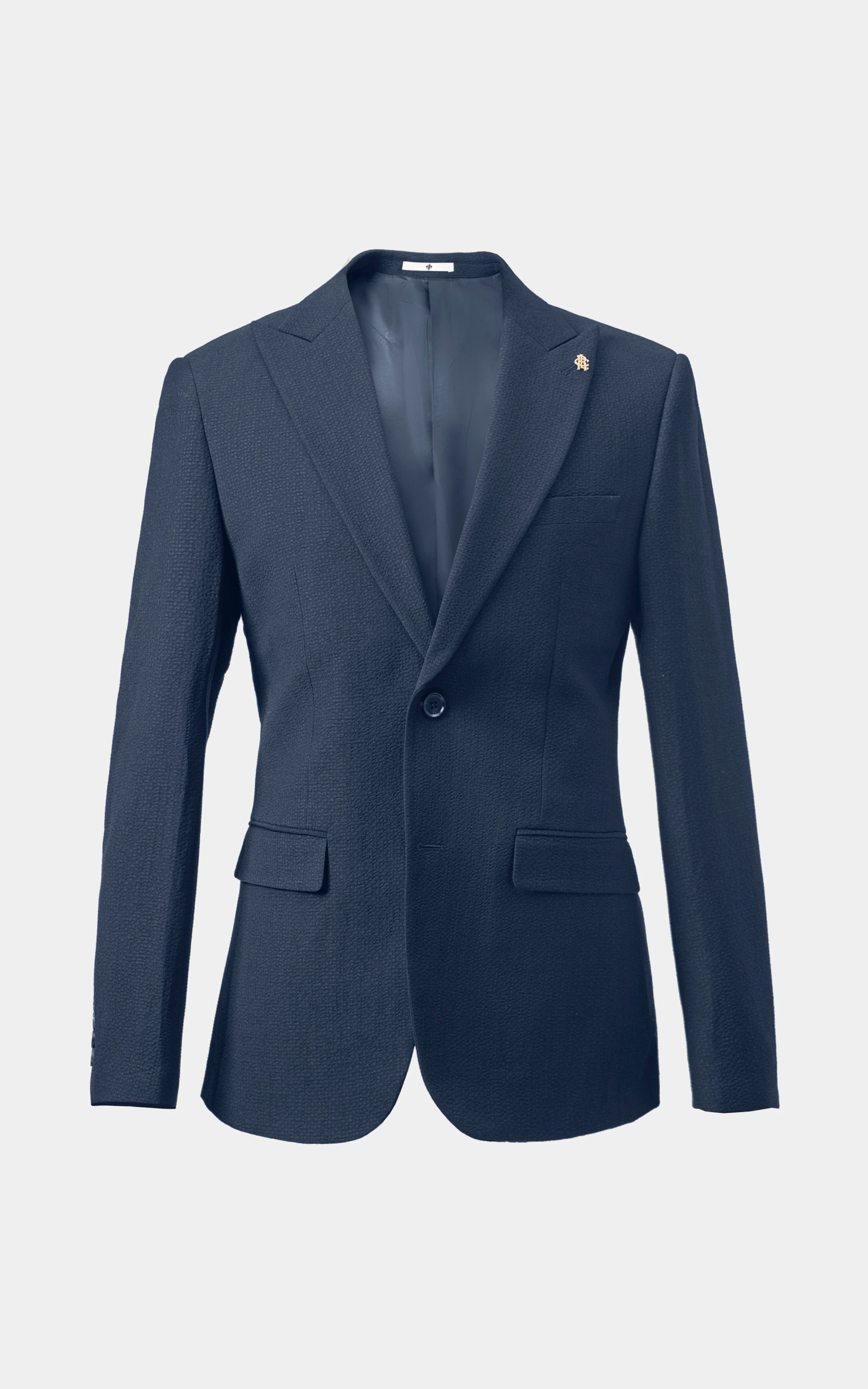 Men’s Seersucker Textured Blazer Navy