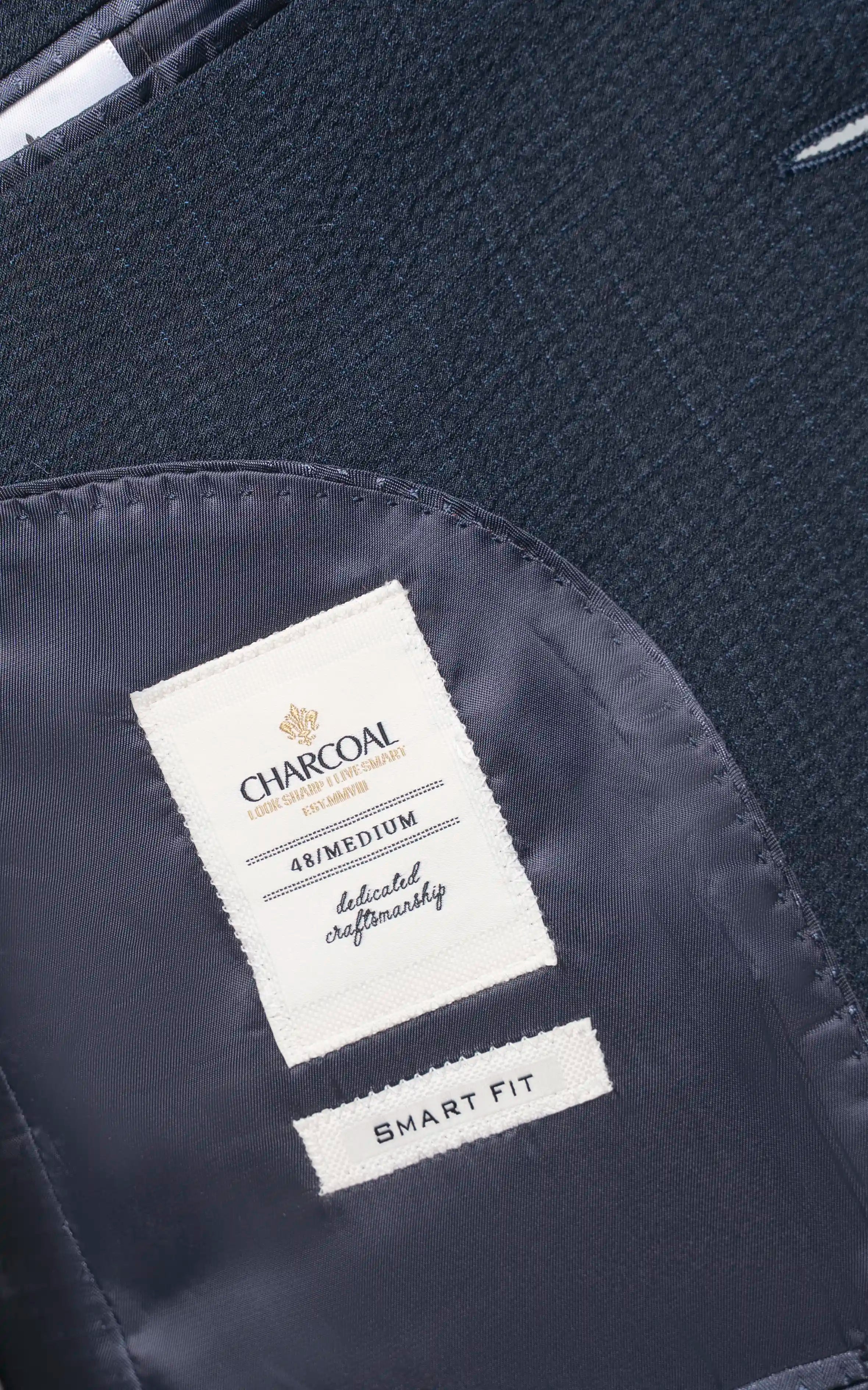 Men’s Seersucker Textured Blazer Navy