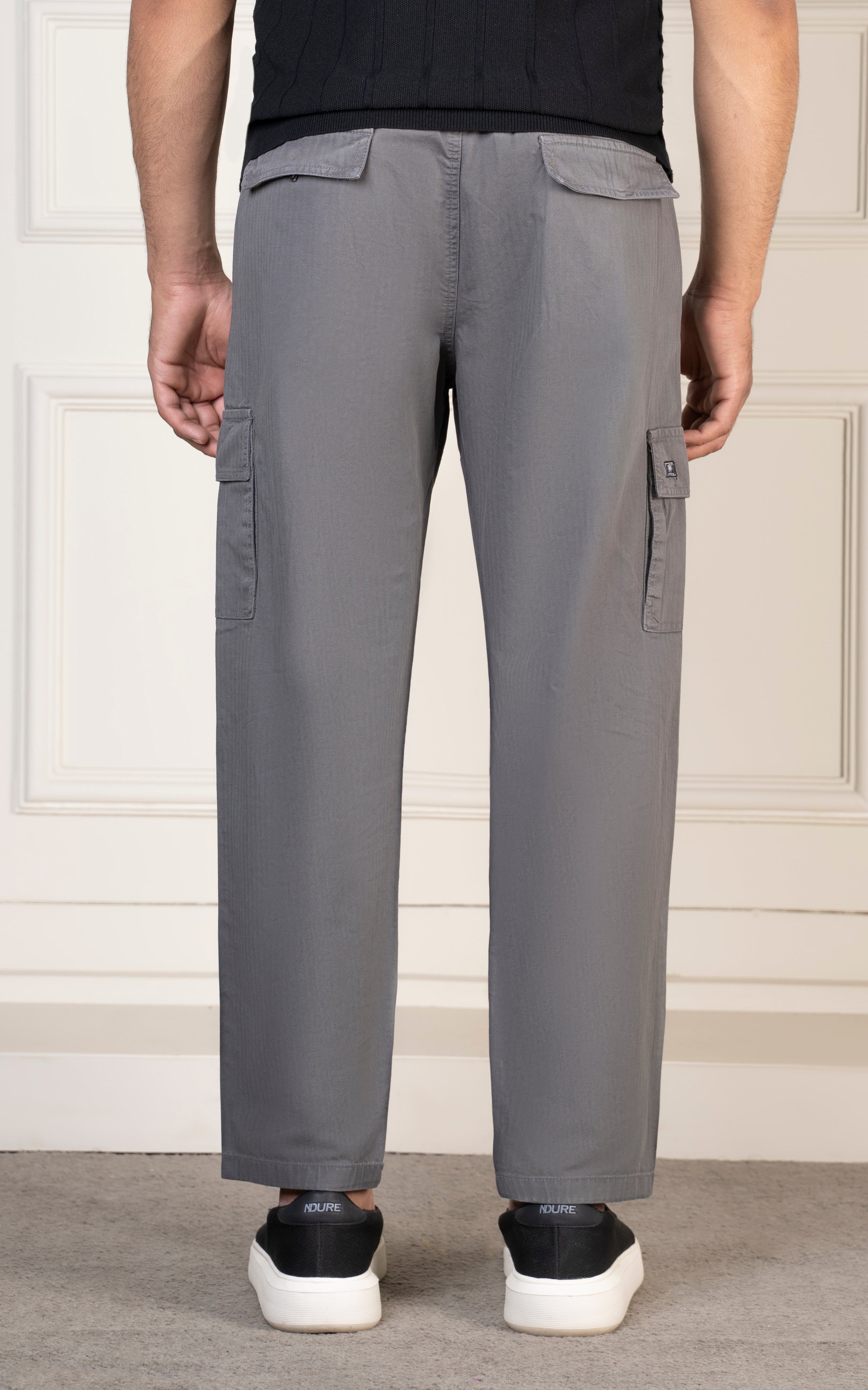 STRAIGHT FIT CARGO TROUSER GREY