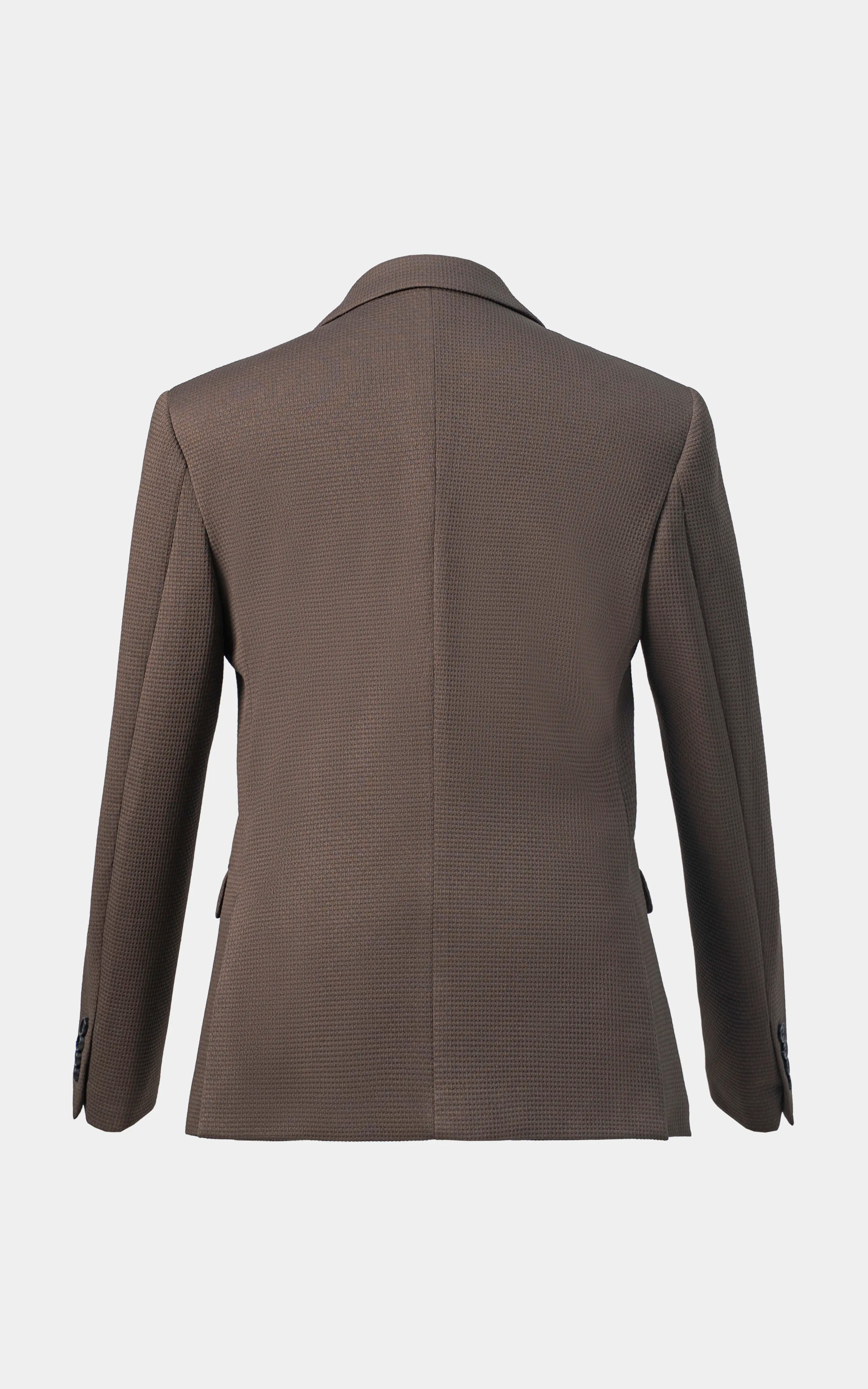 Men’s Self Textured Blazer Drak Brown