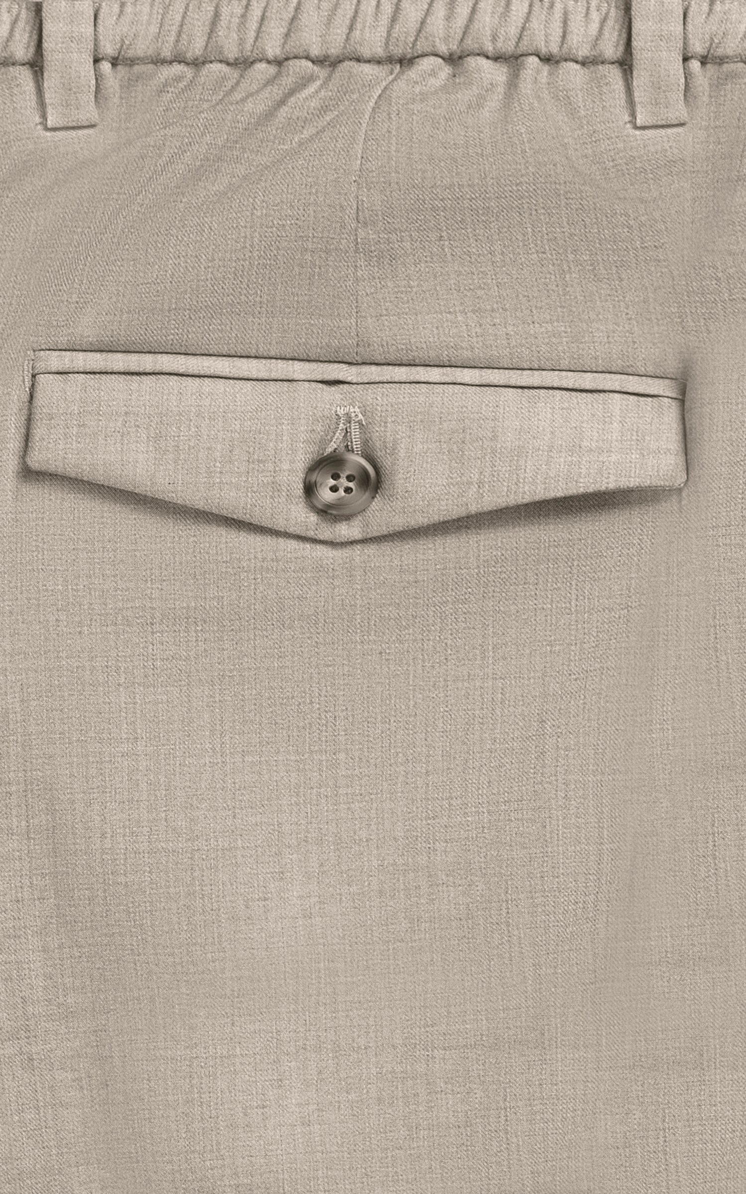 Elasticated pleated pant Khaki