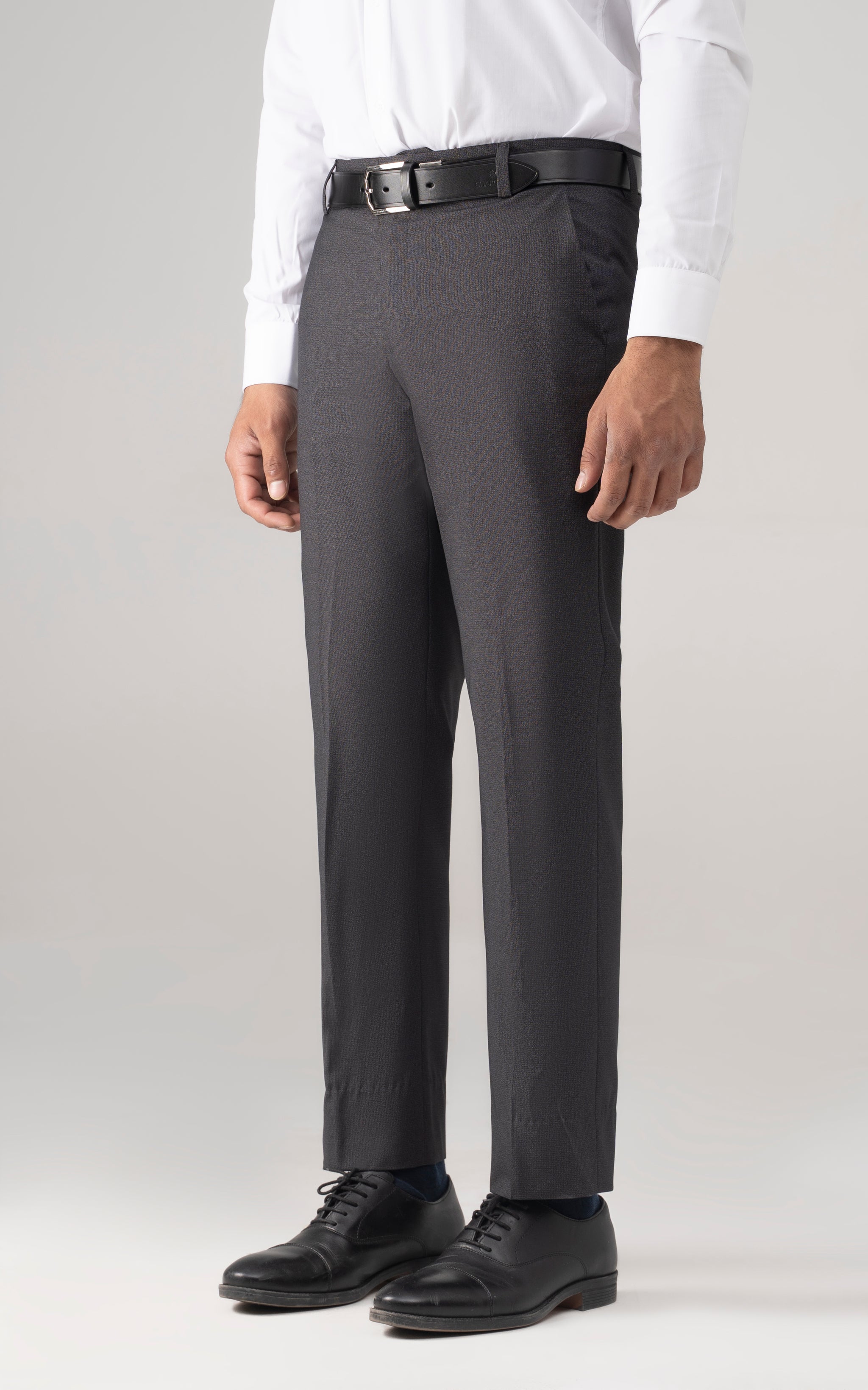 Men's Charcoal Slim Fit Dress Pants main image 0