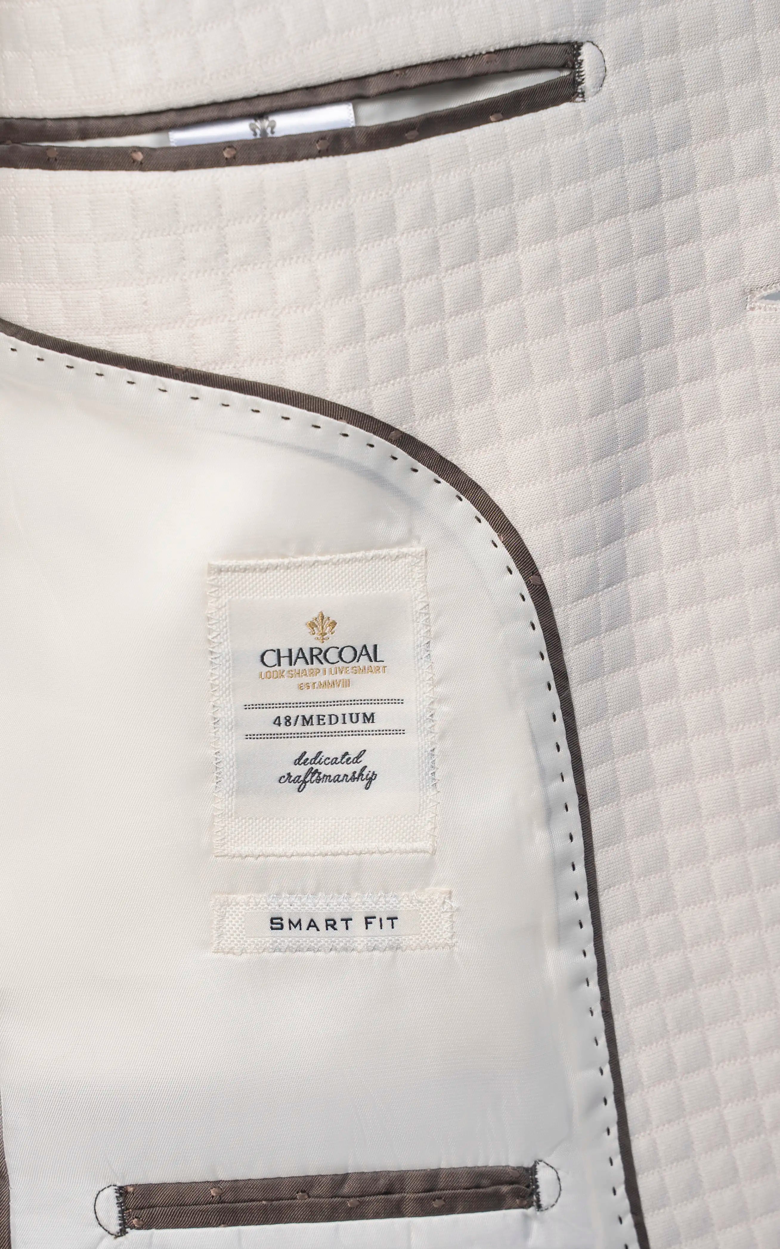 Men's Textured Casual Coat Off white